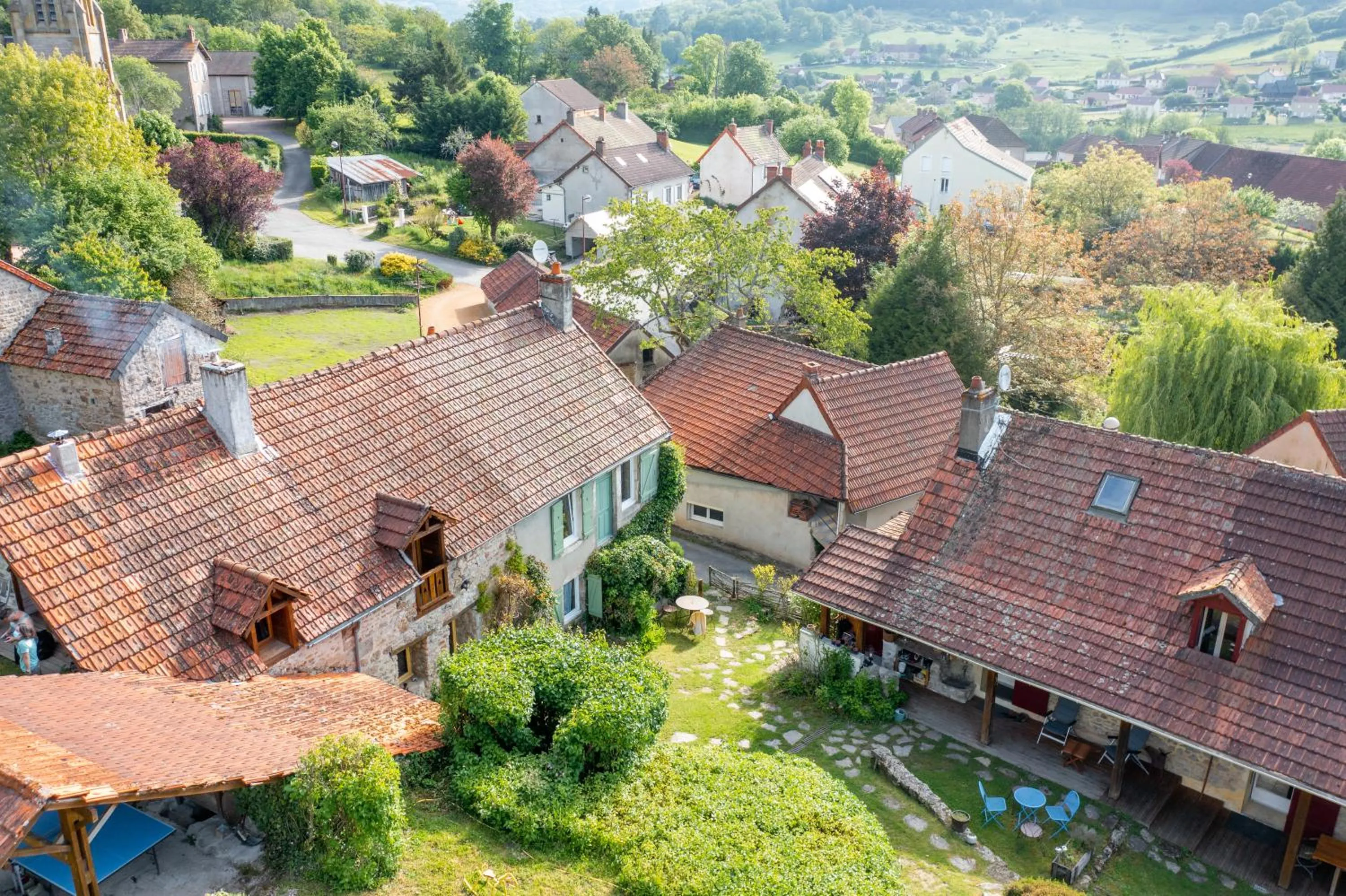 Bird's eye view in Chambres d'Hôtes Le Plessis à Broye