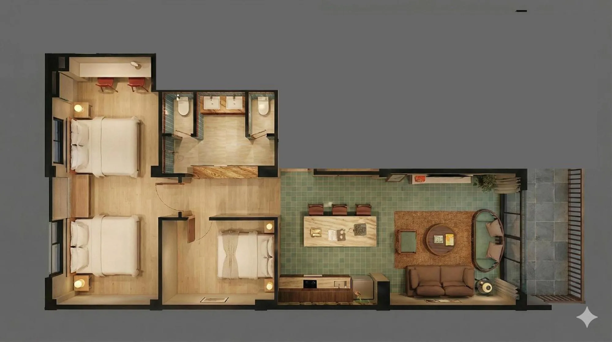 Floor plan in Theme Boutique Hotel Bangkok