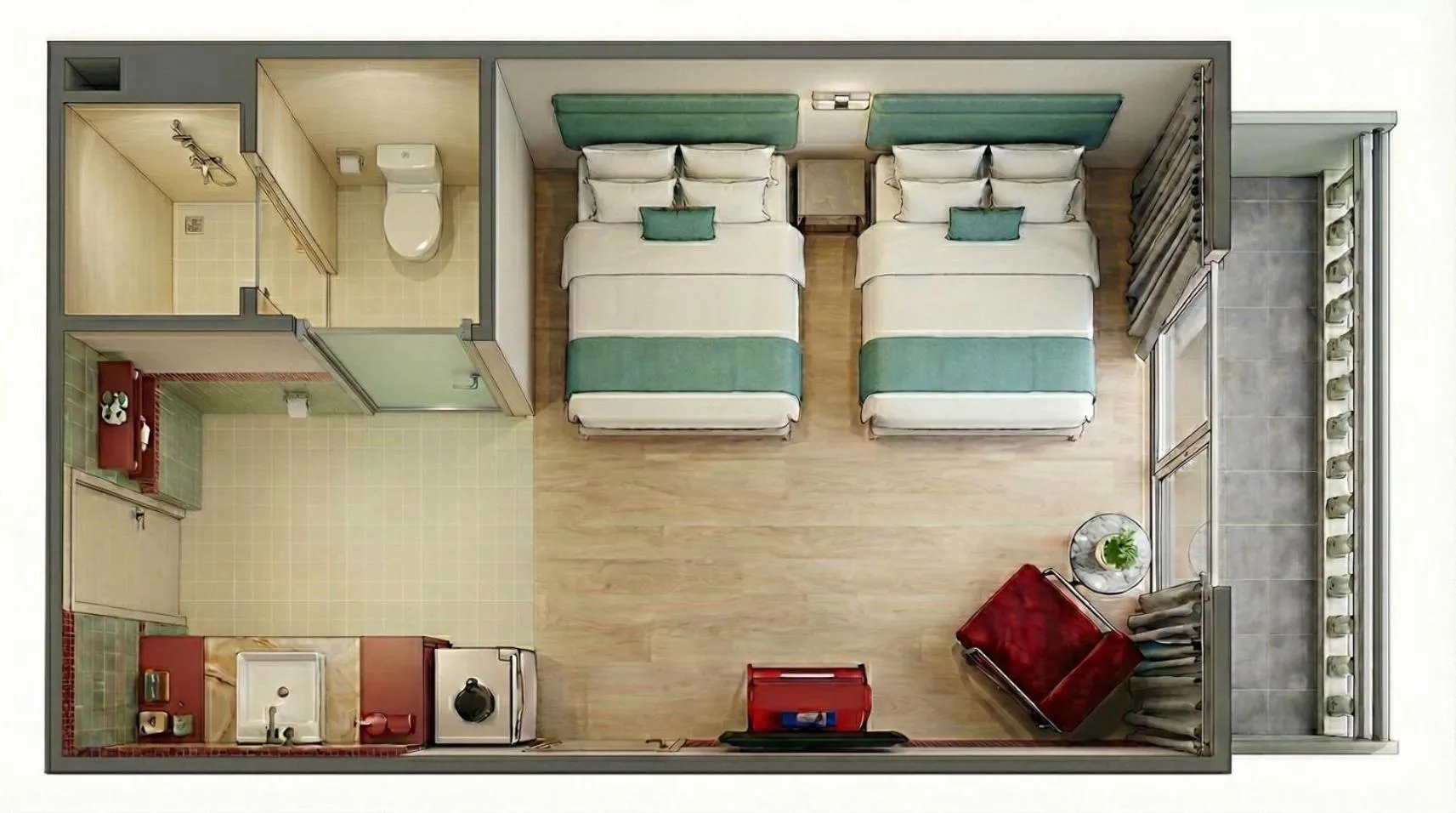 Floor plan in Theme Boutique Hotel Bangkok