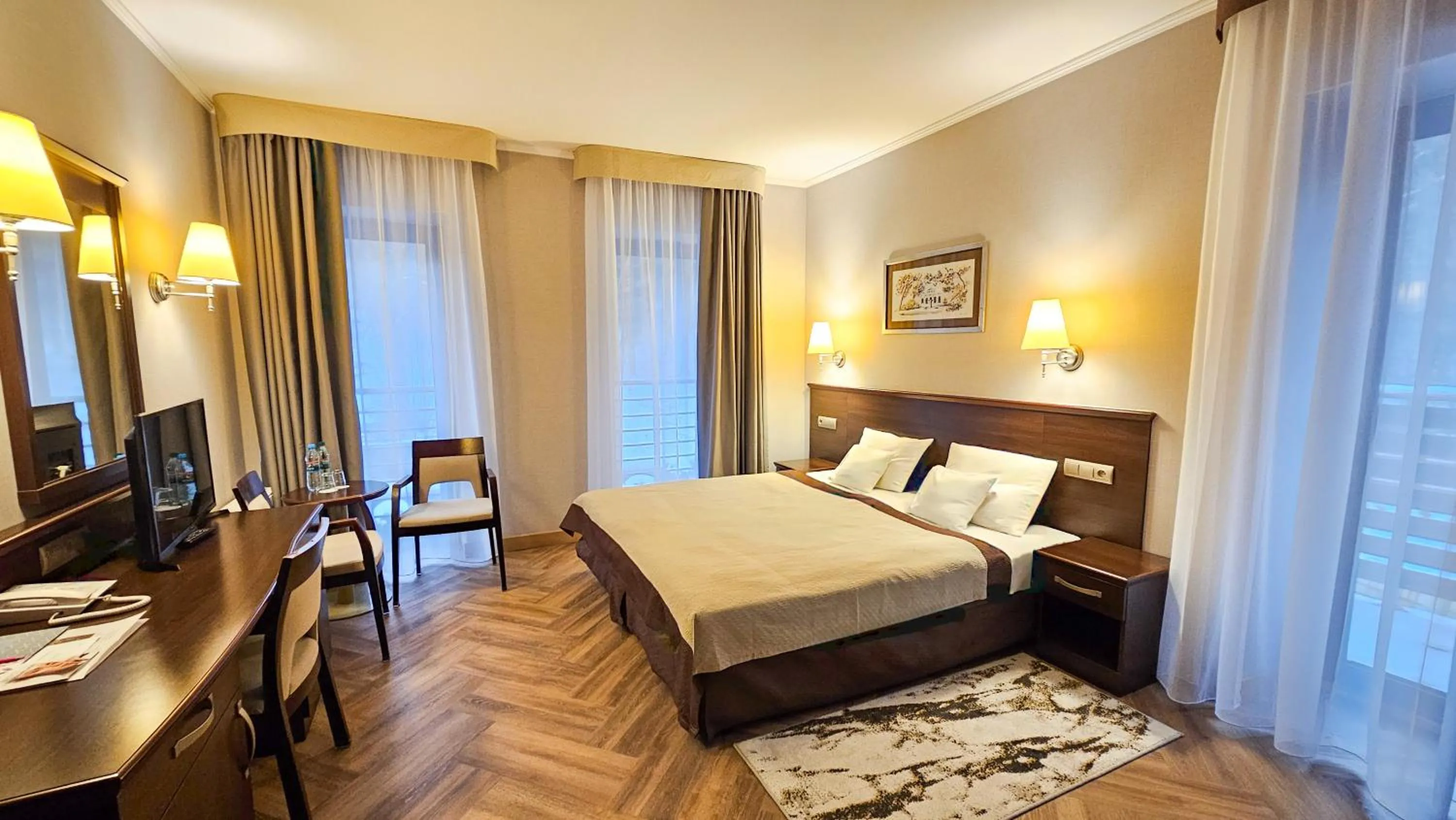 Bed in Malinowy Dwór Hotel Medical SPA