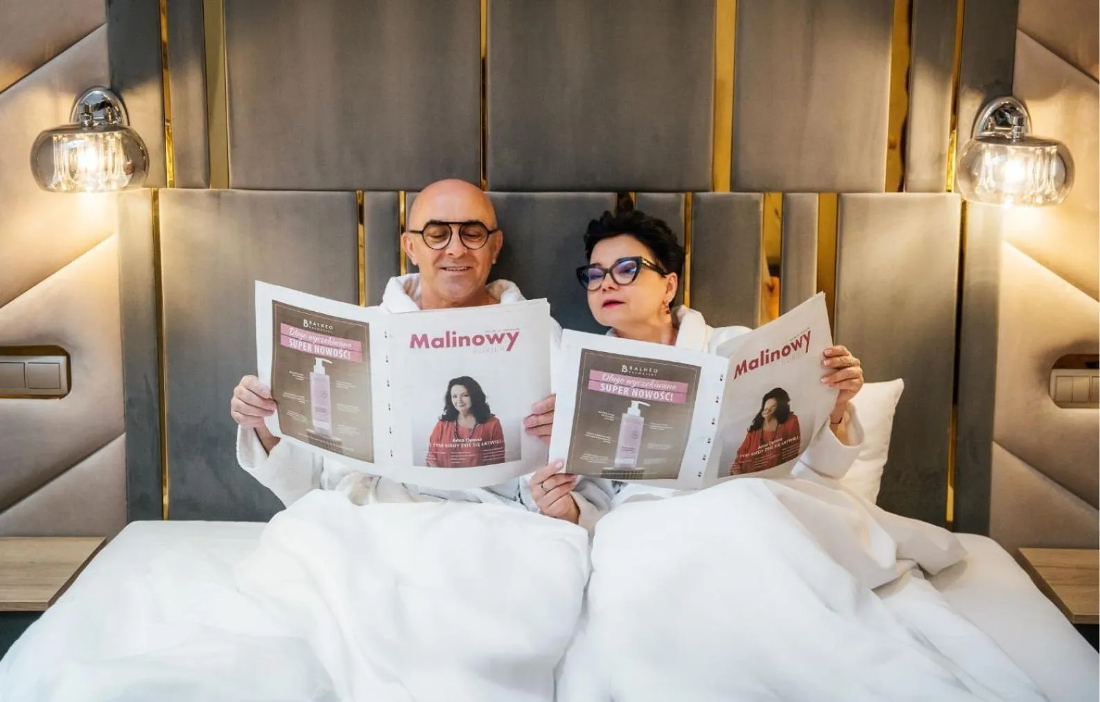Bed in Malinowy Dwór Hotel Medical SPA