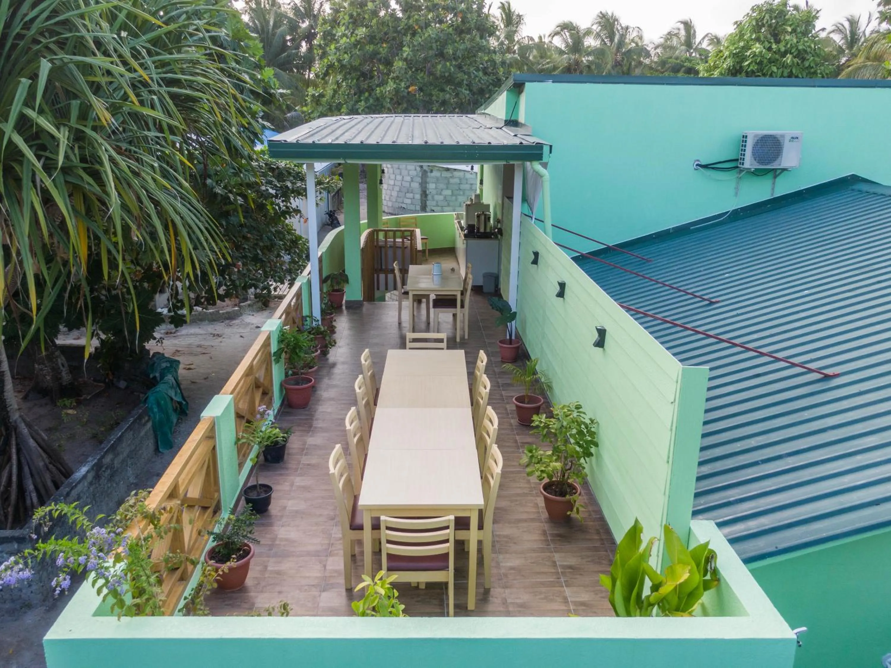 Patio in Turtle Maldives - Your Gateway to the Beach & Marine Adventures Await!