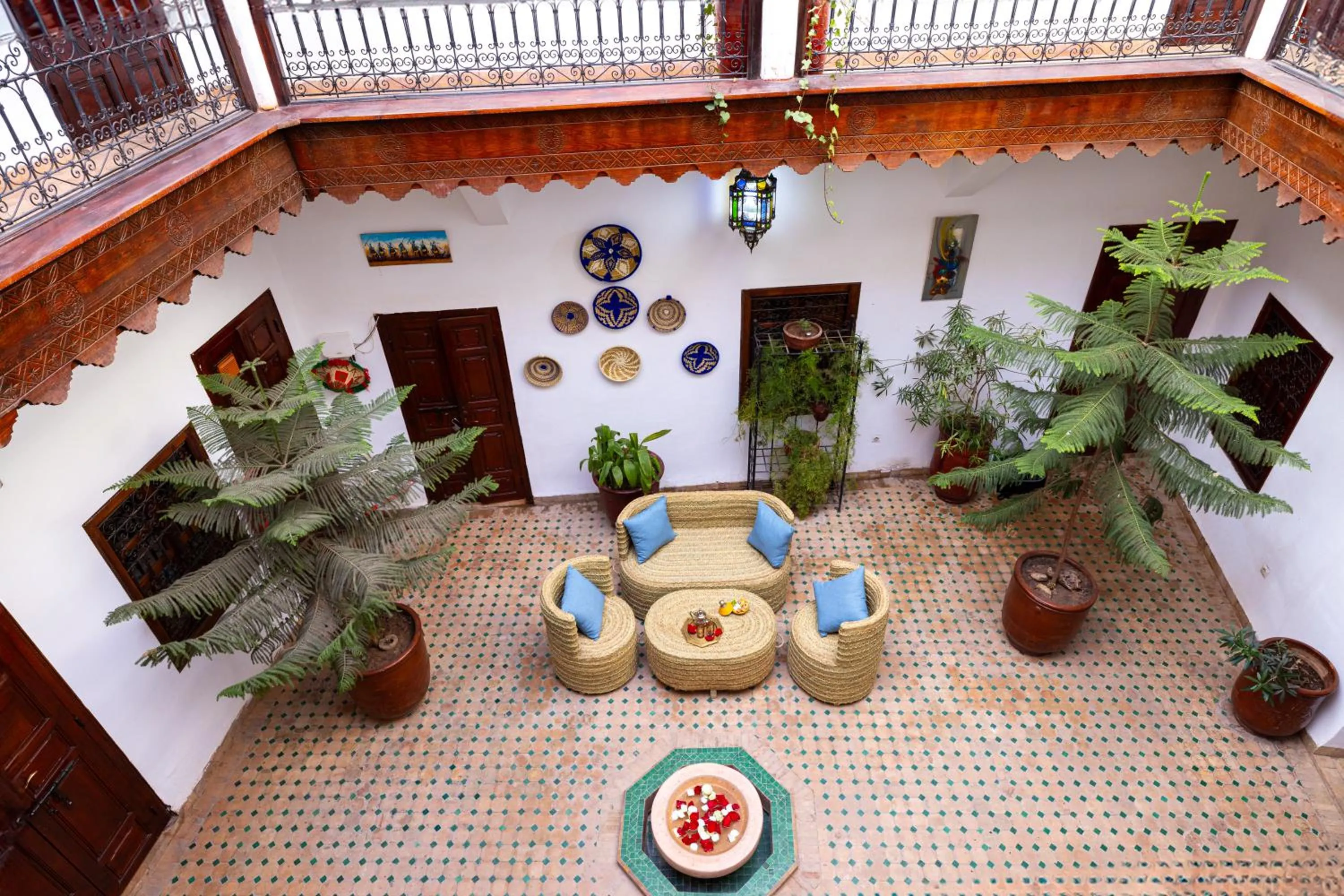 Seating area in Riad Saba