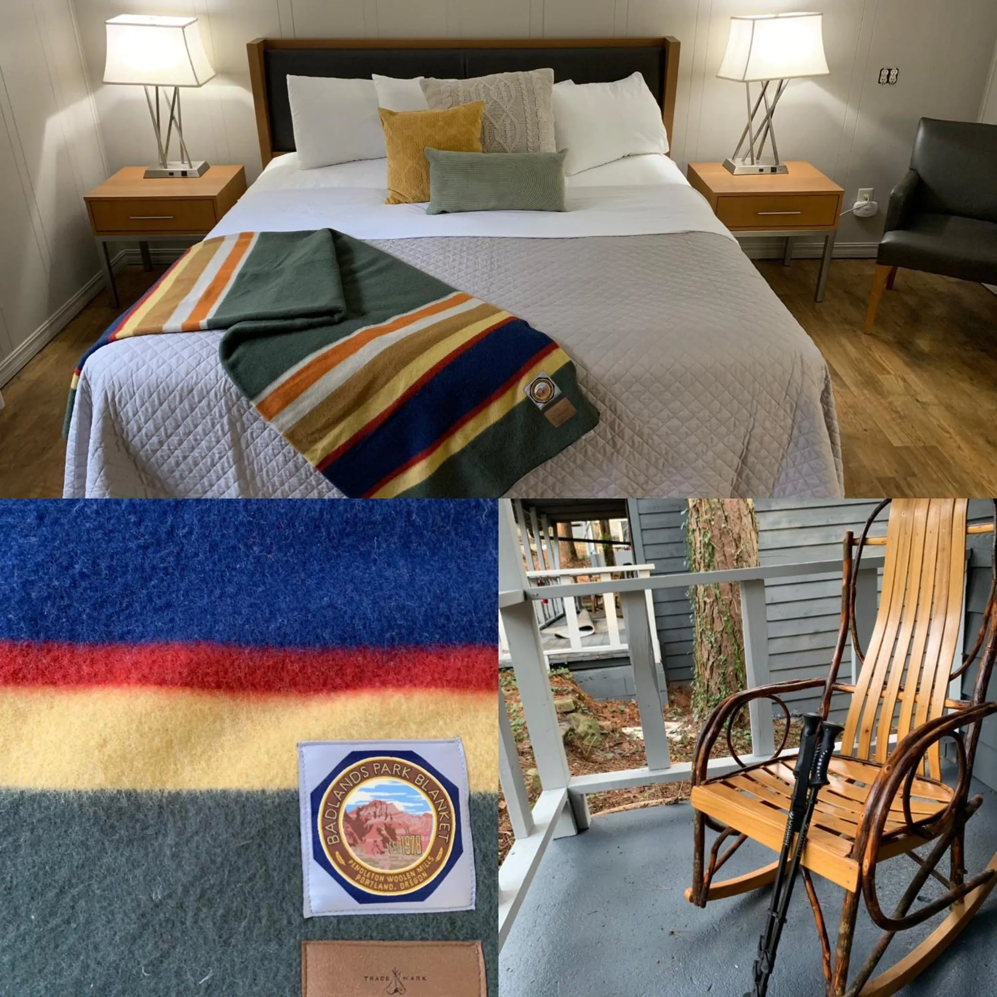 Bed in Loblolly Pines Adventure Cabin 2 King