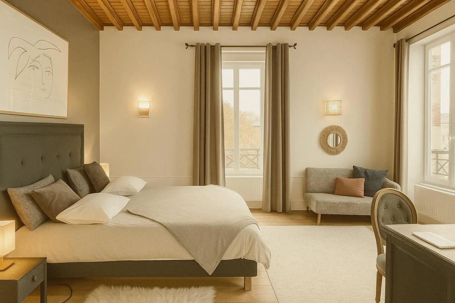 Bedroom, Bed in Maunoury Citybreak