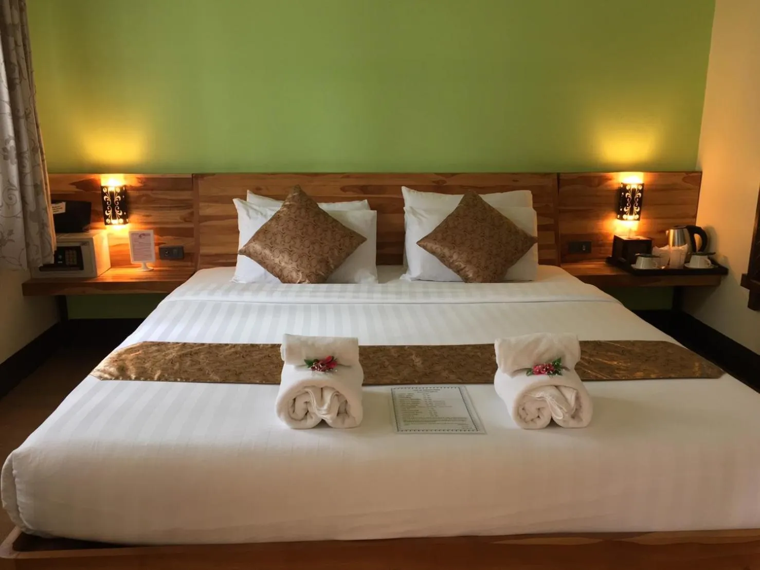 Bed in Good Times Resort Kanchanaburi