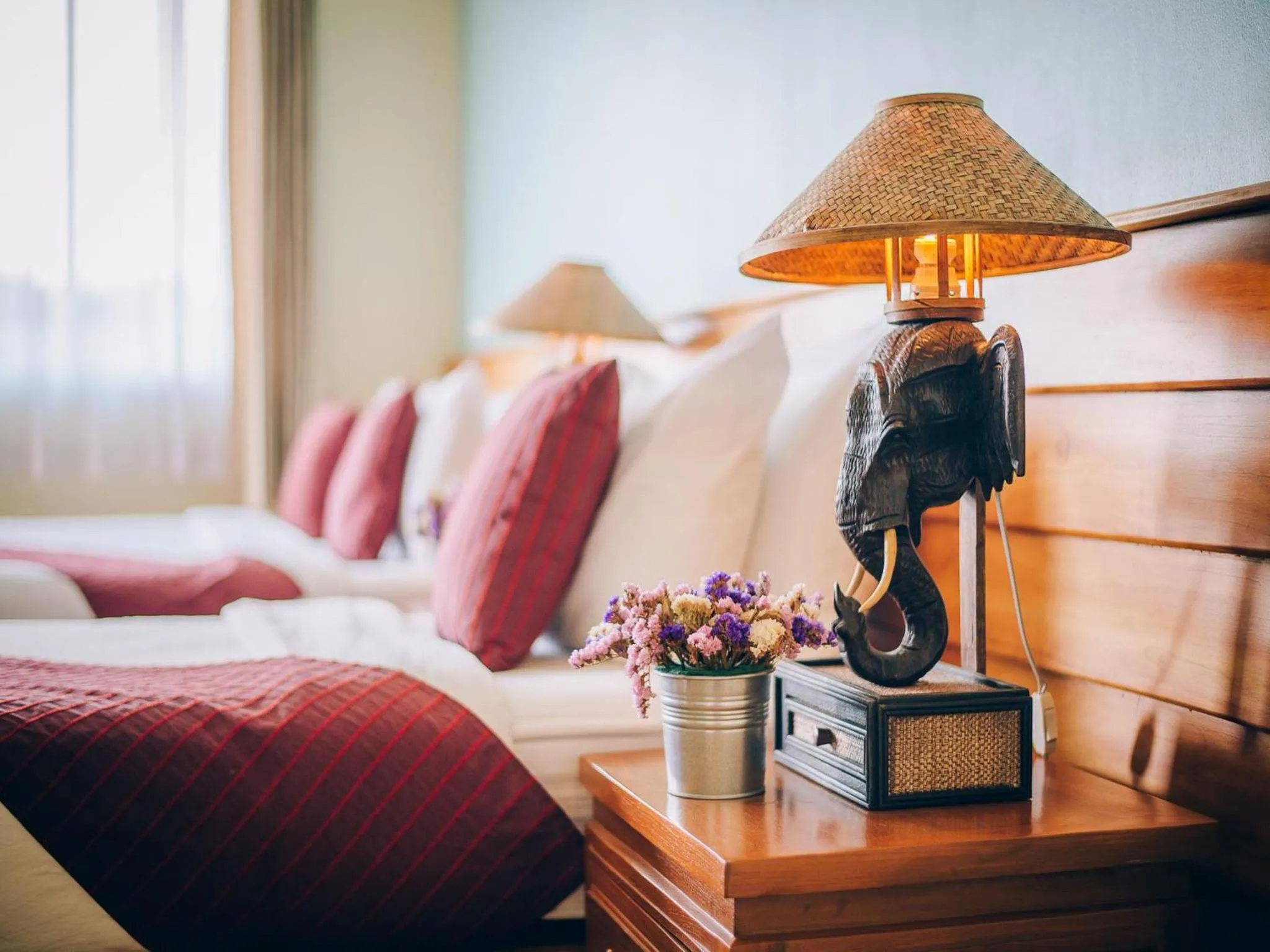 Bed in Good Times Resort Kanchanaburi