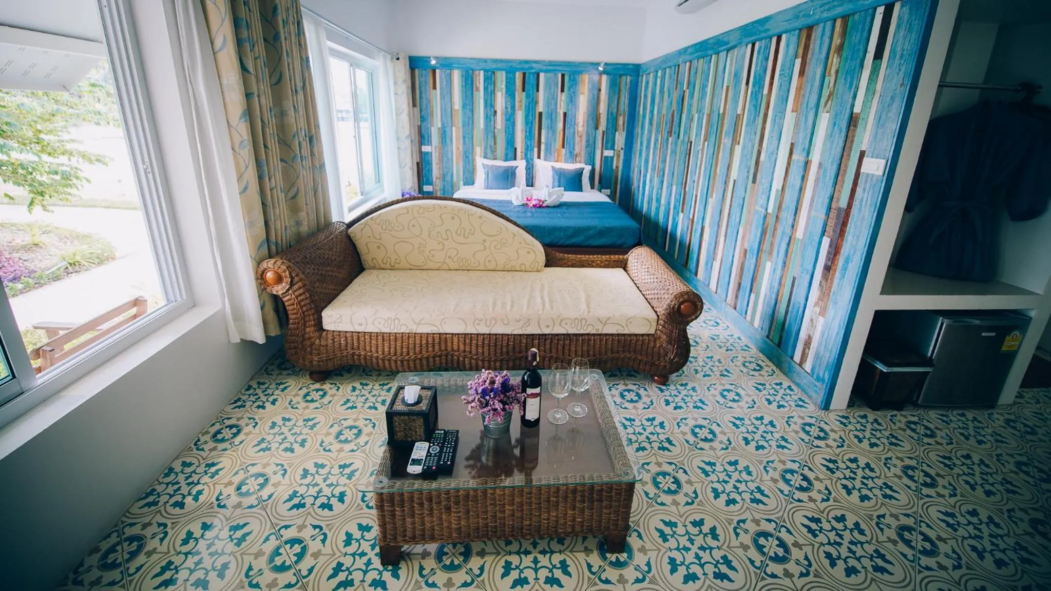 Bed in Good Times Resort Kanchanaburi