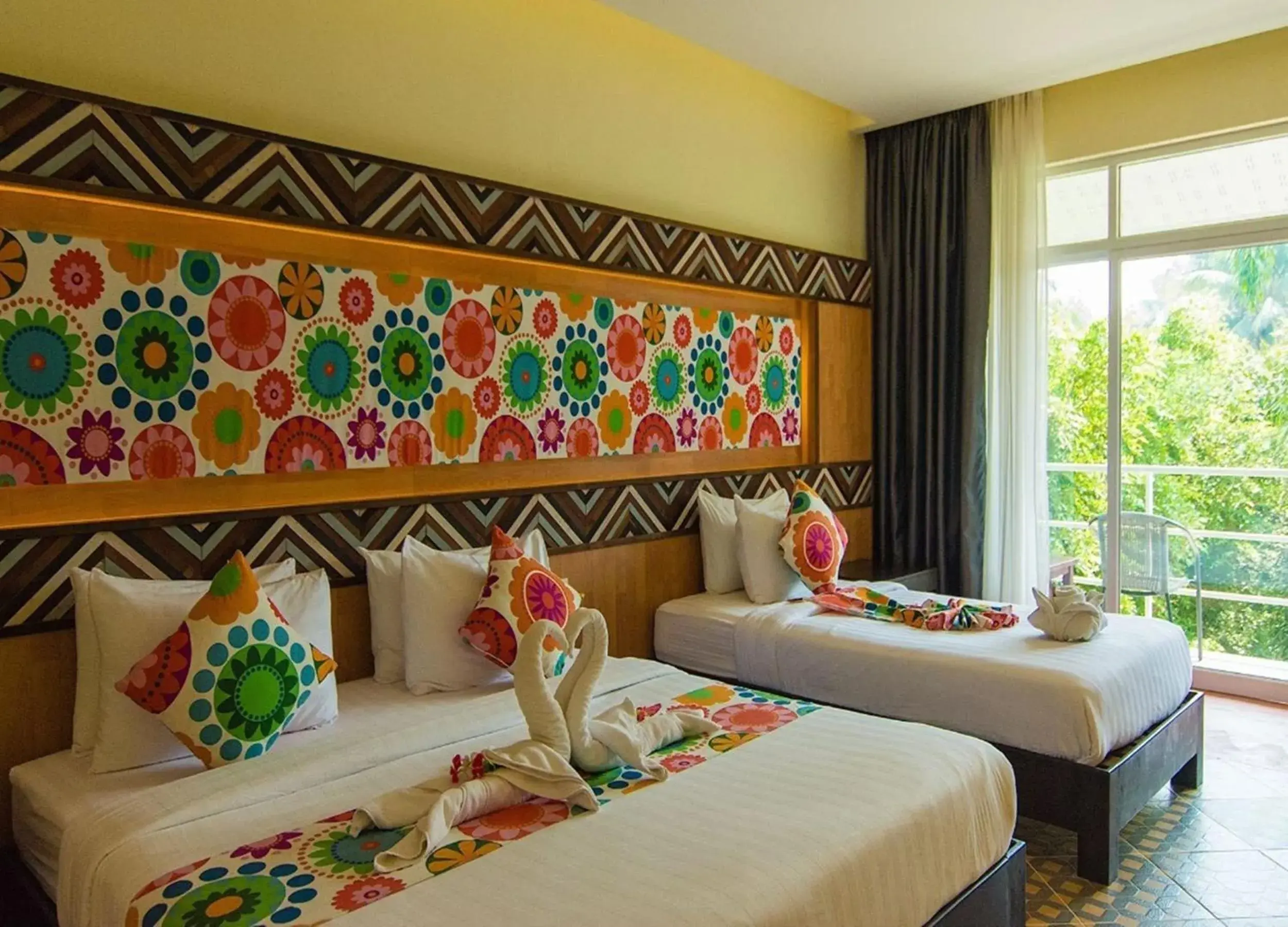 Bed in Good Times Resort Kanchanaburi Bed in Good Times Resort Kanchanaburi