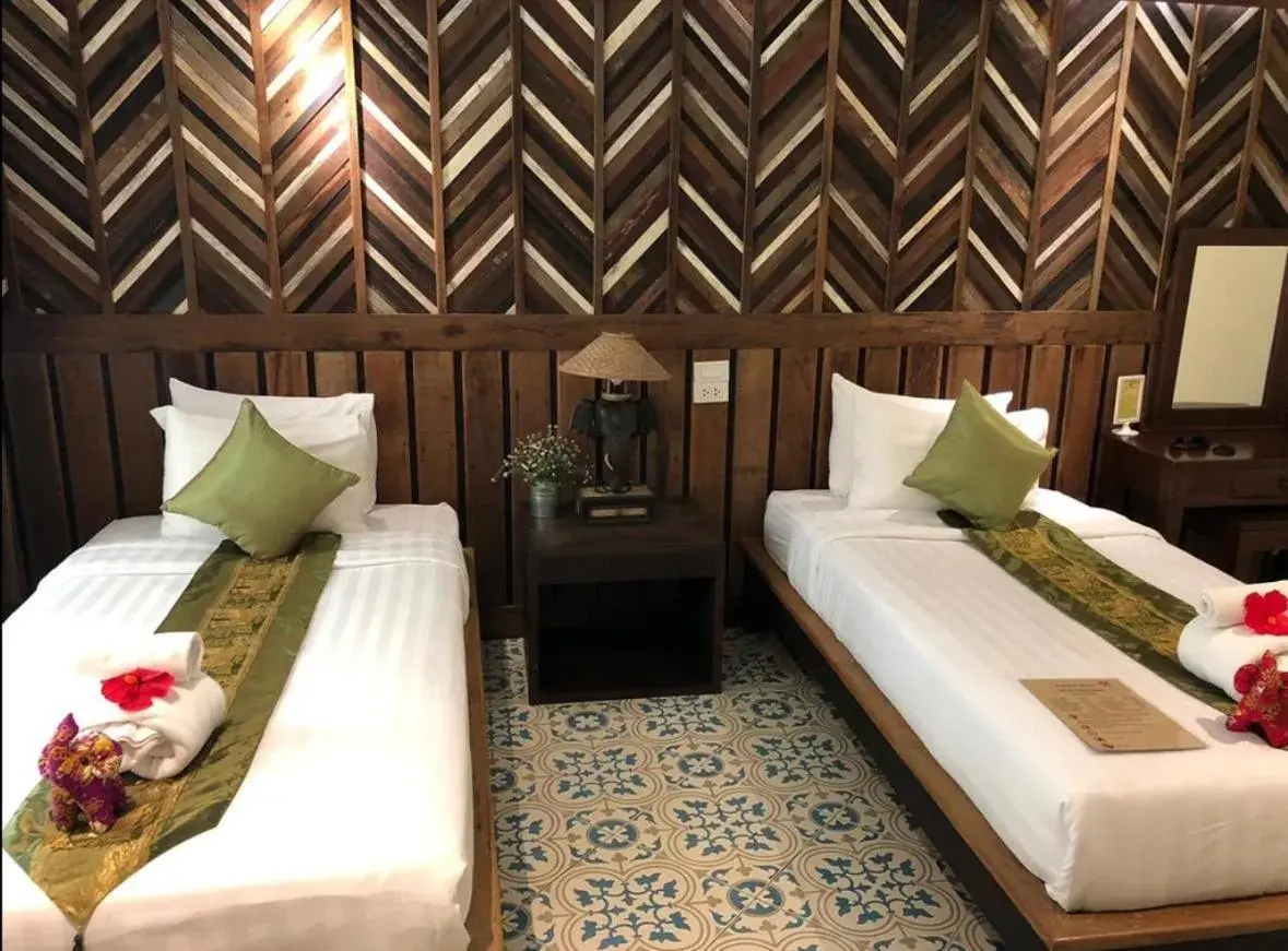 Bed in Good Times Resort Kanchanaburi Bed in Good Times Resort Kanchanaburi