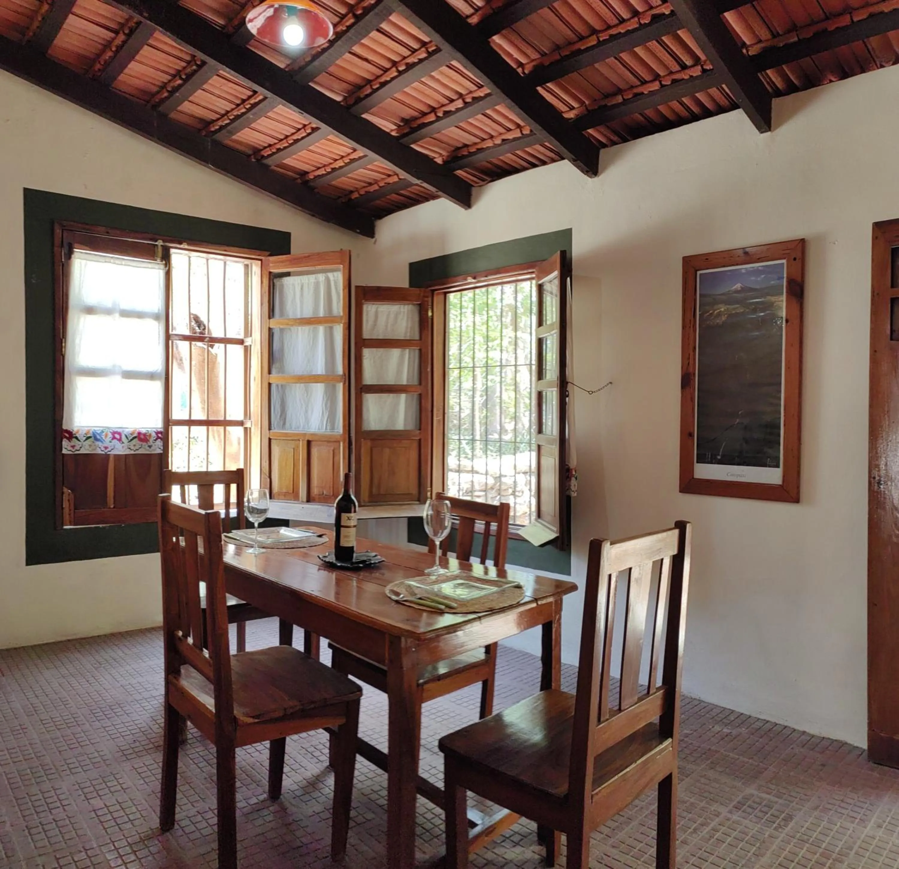 Dining area in Hacienda San Francisco Tzacalha