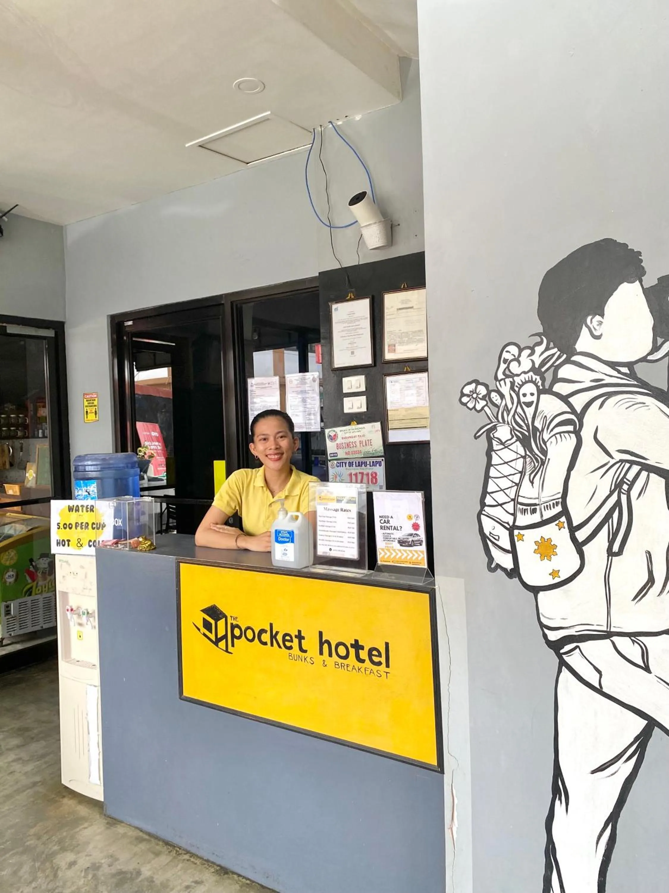 Lobby or reception in The Pocket Hotel