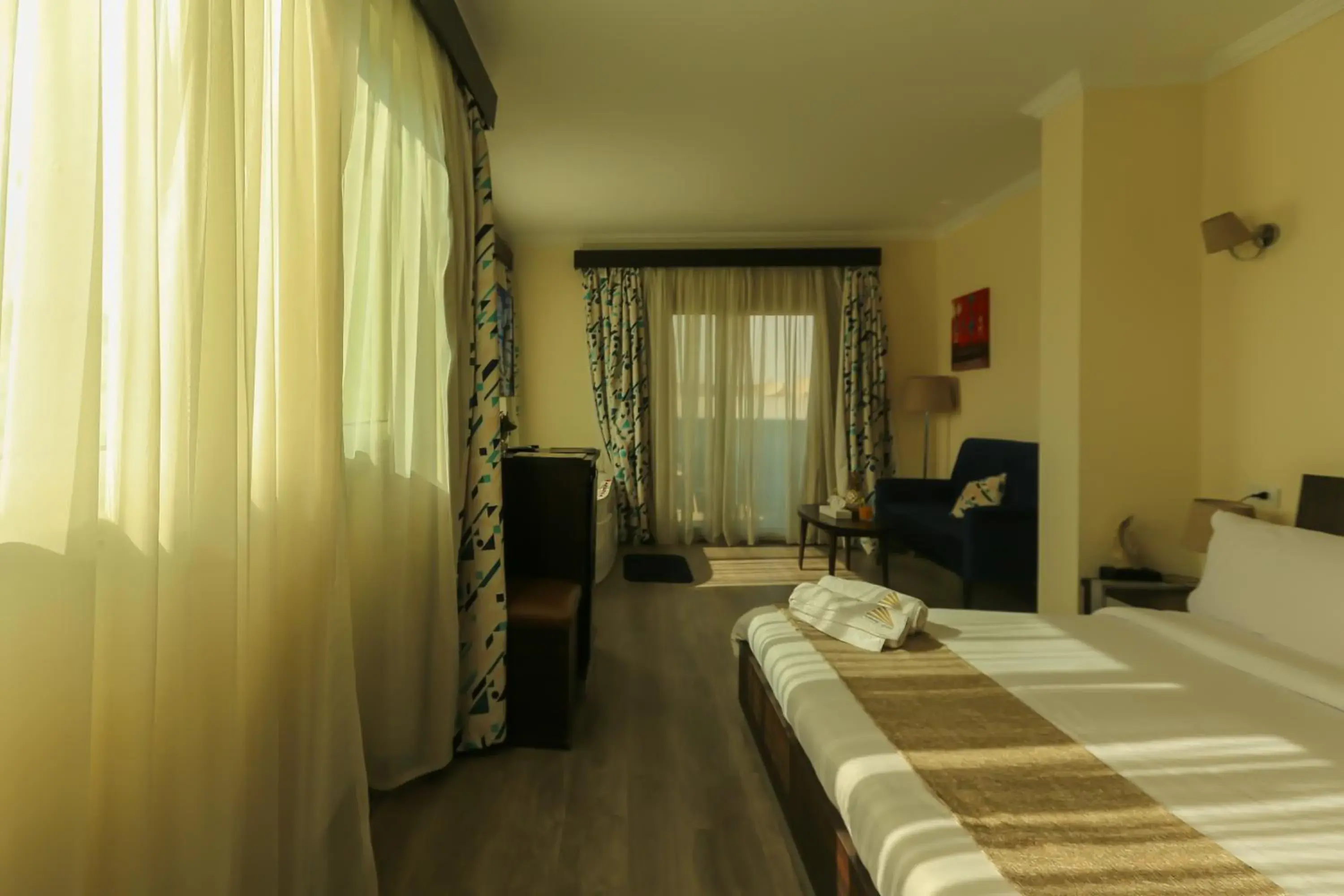 Bed in Pyramid Edge Hotel & Exclusive Pyramids View Rooftop Bed in Pyramid Edge Hotel & Exclusive Pyramids View Rooftop