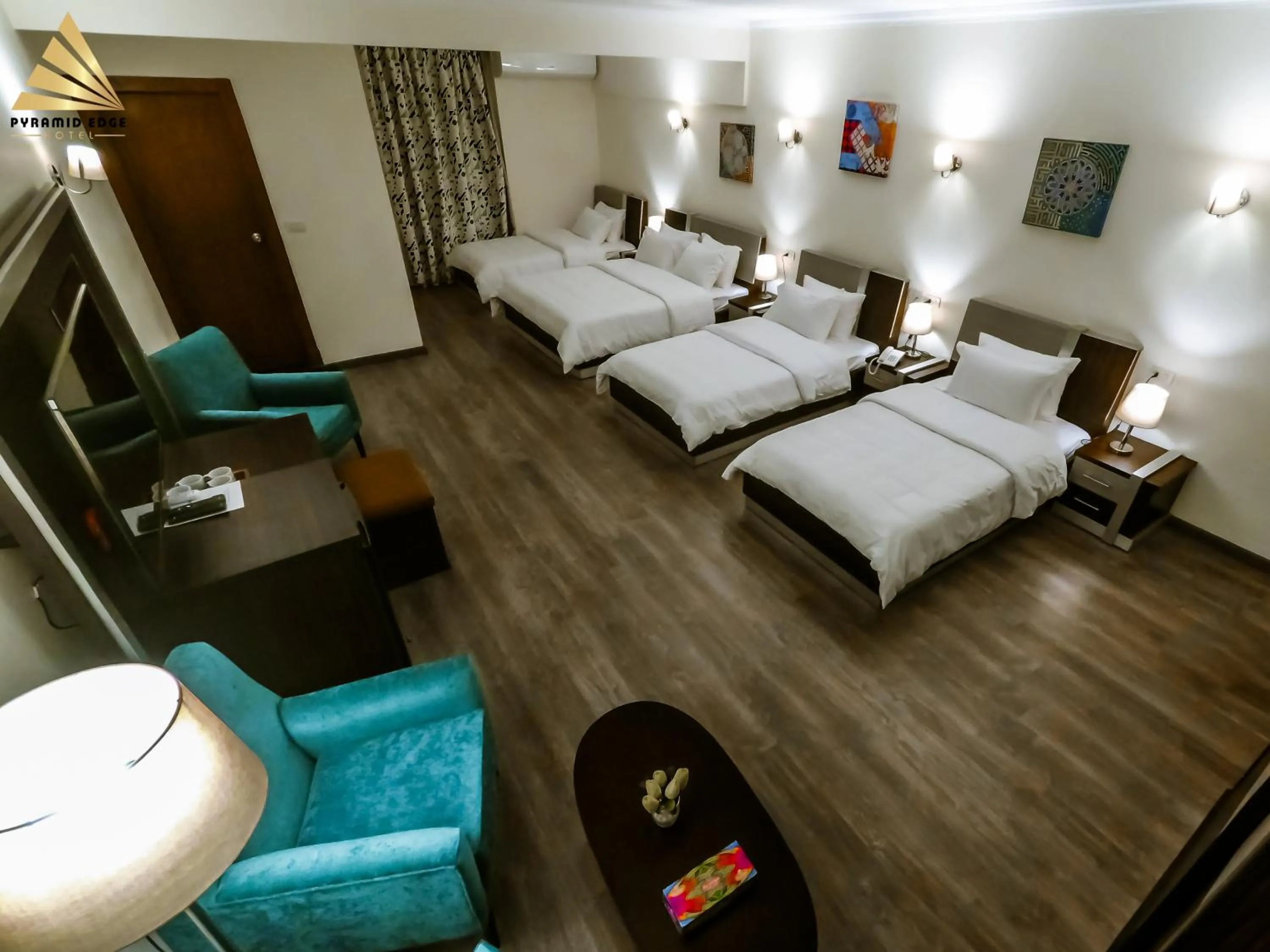 Photo of the whole room, Bed in Pyramid Edge Hotel & Exclusive Pyramids View Rooftop