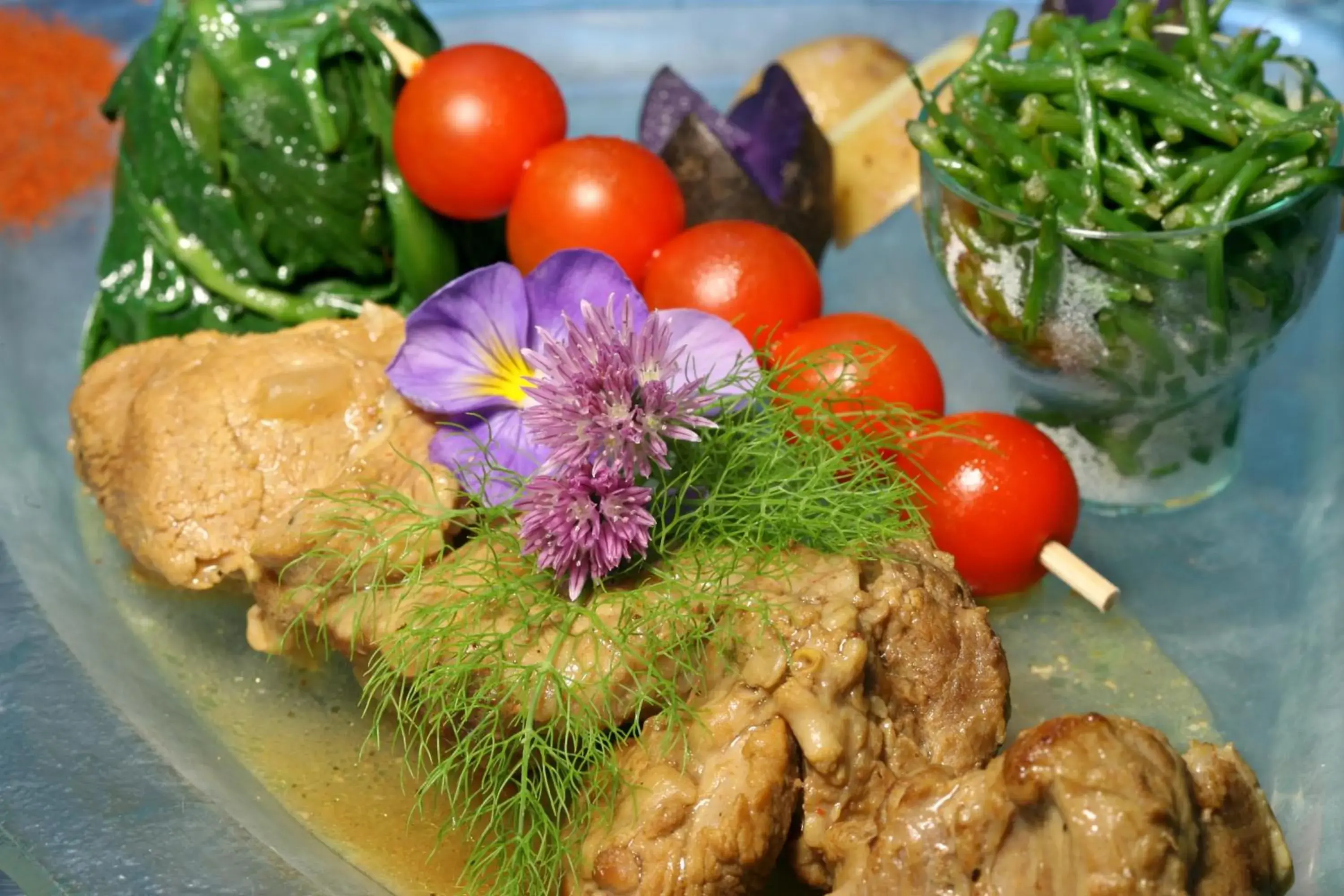 Food close-up in Logis Auberge De La Dune - Hôtel & Restaurant Food close-up in Logis Auberge De La Dune - Hôtel & Restaurant