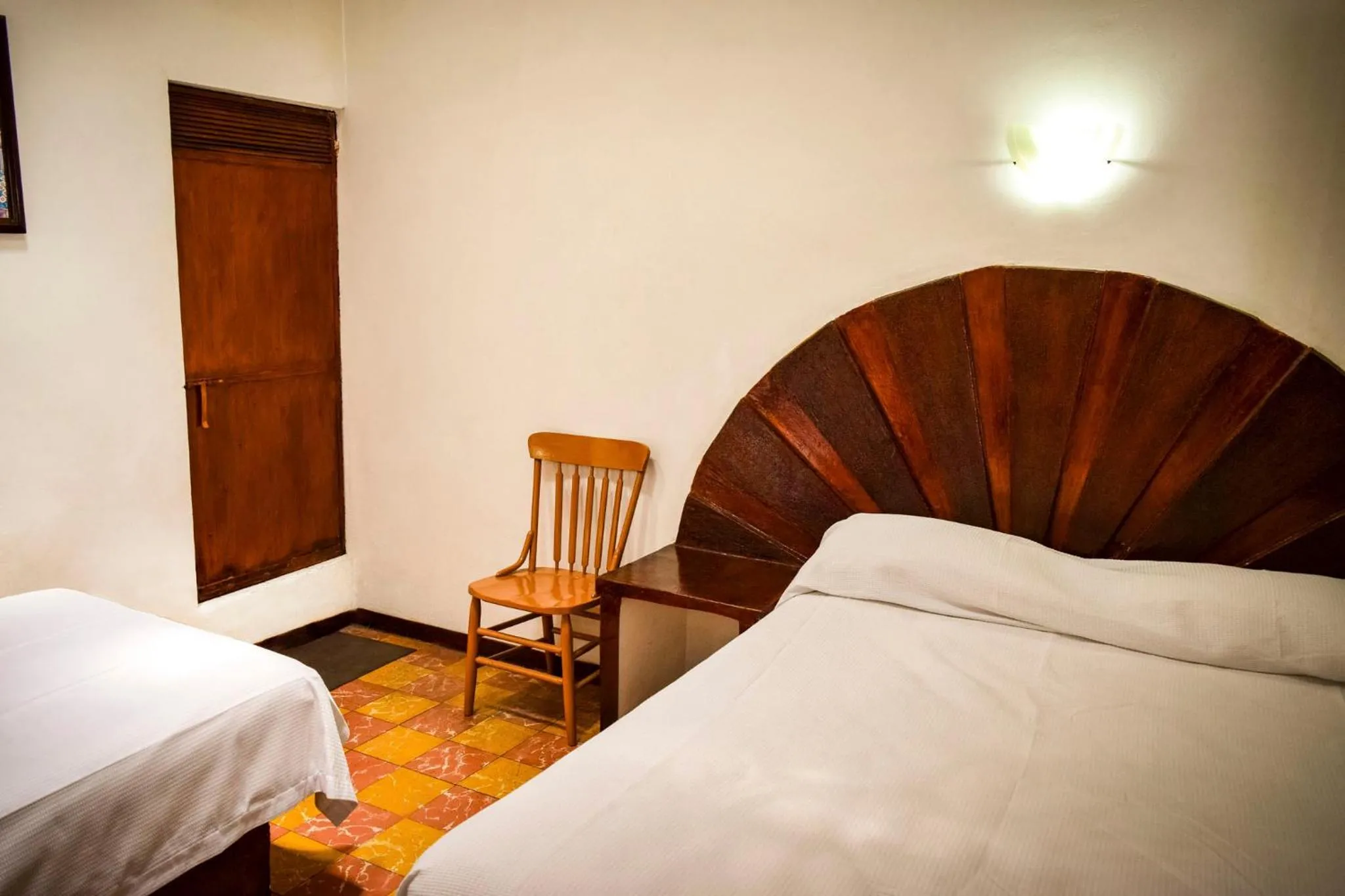 Bed in Hotel Posada Santa Anita