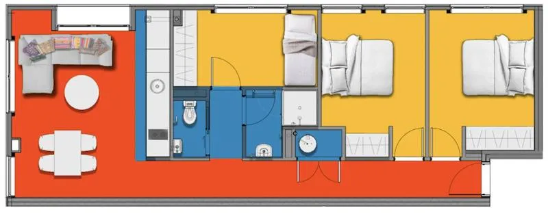 bunk bed in Roomie Apartment Hotel