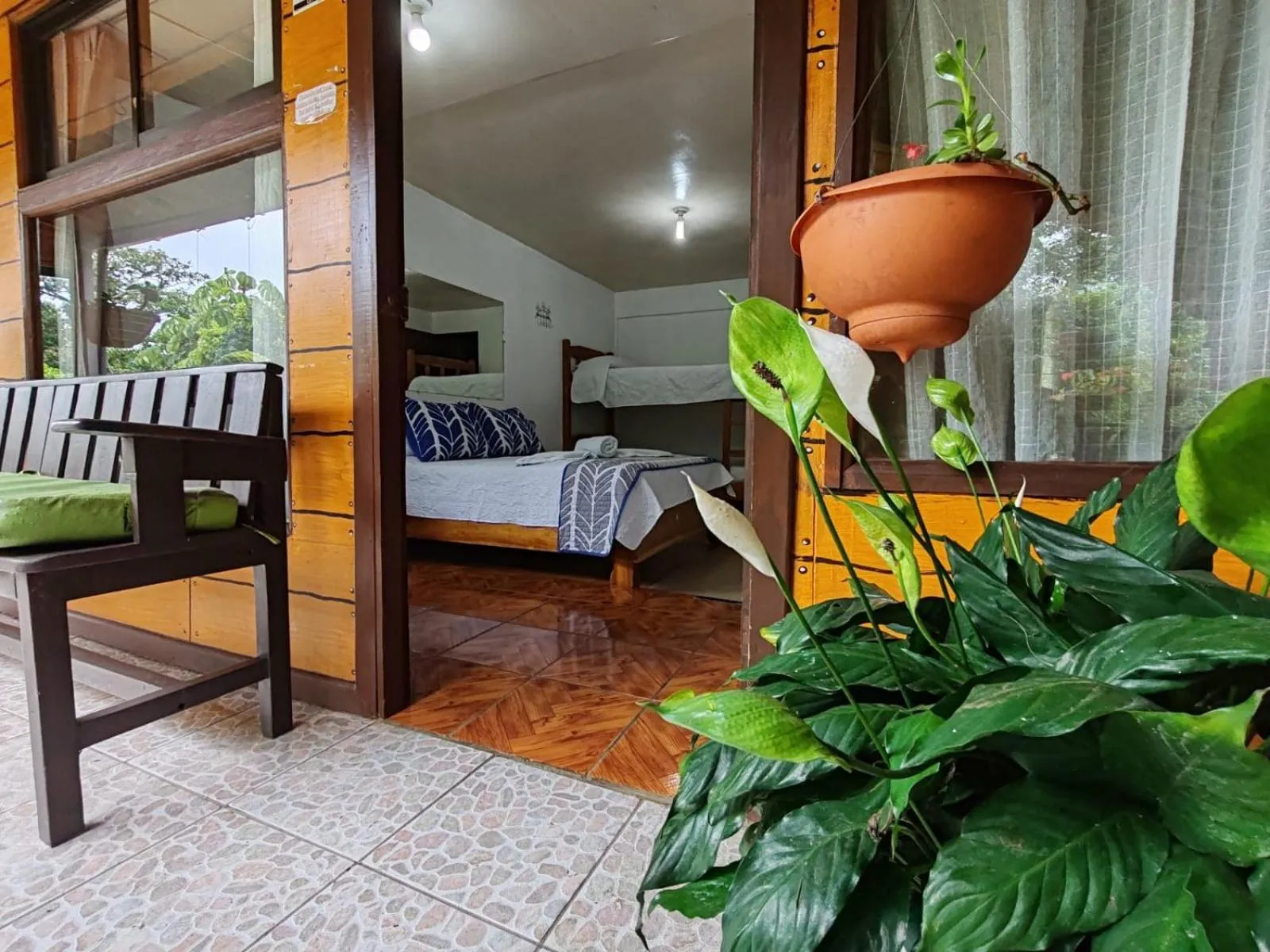 Bed in Cabinas El Pueblo B&B Monteverde