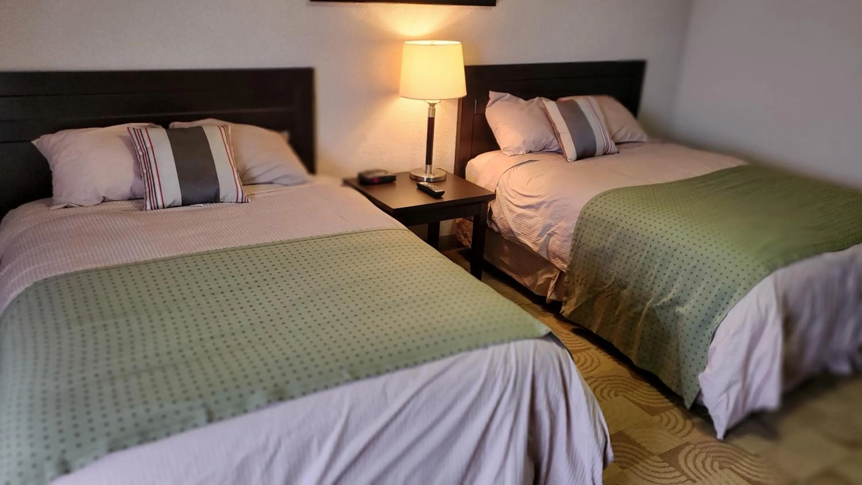 Bed in Shoreside Inn & Suites