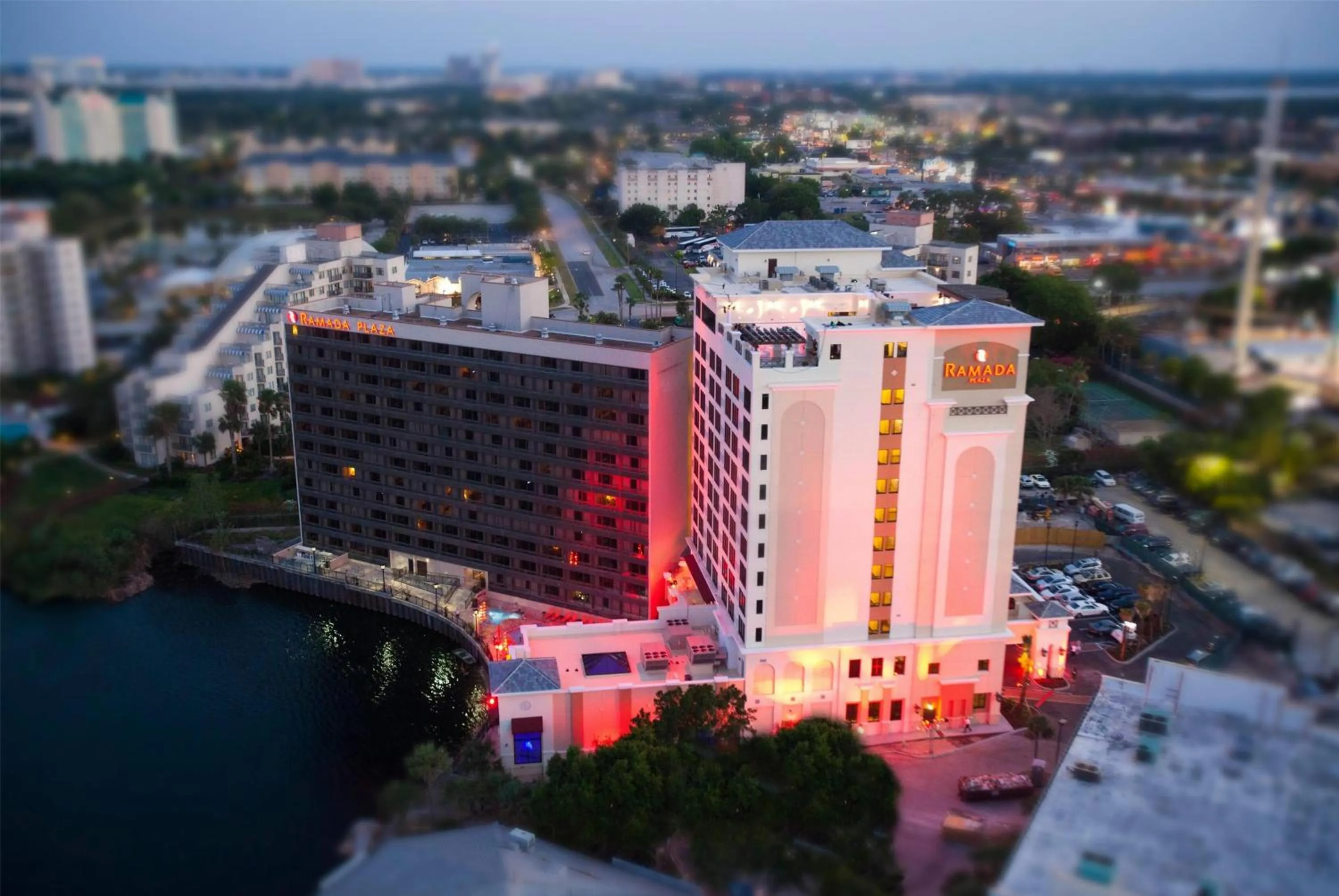 Property building in Ramada Plaza by Wyndham Orlando Resort & Suites Intl Drive - Newly Renovated!