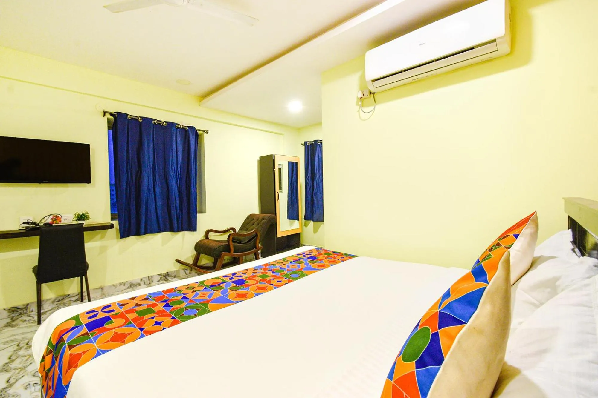 Bed in FabHotel Galaxy ParkFabHotel Galaxy Park, Nr to Rajiv Gandhi International Airport-Hyderabad