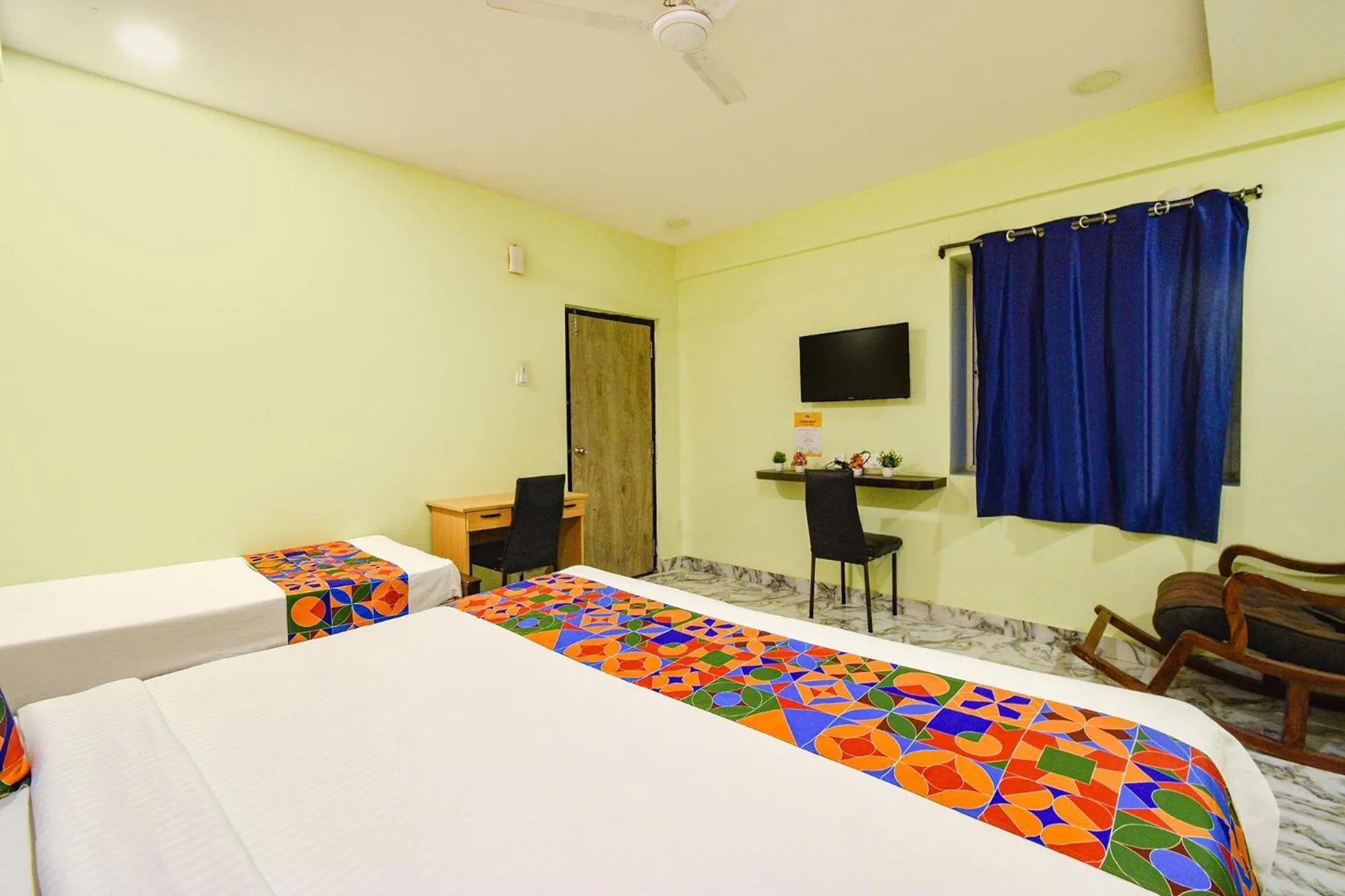 Bed in FabHotel Galaxy ParkFabHotel Galaxy Park, Nr to Rajiv Gandhi International Airport-Hyderabad
