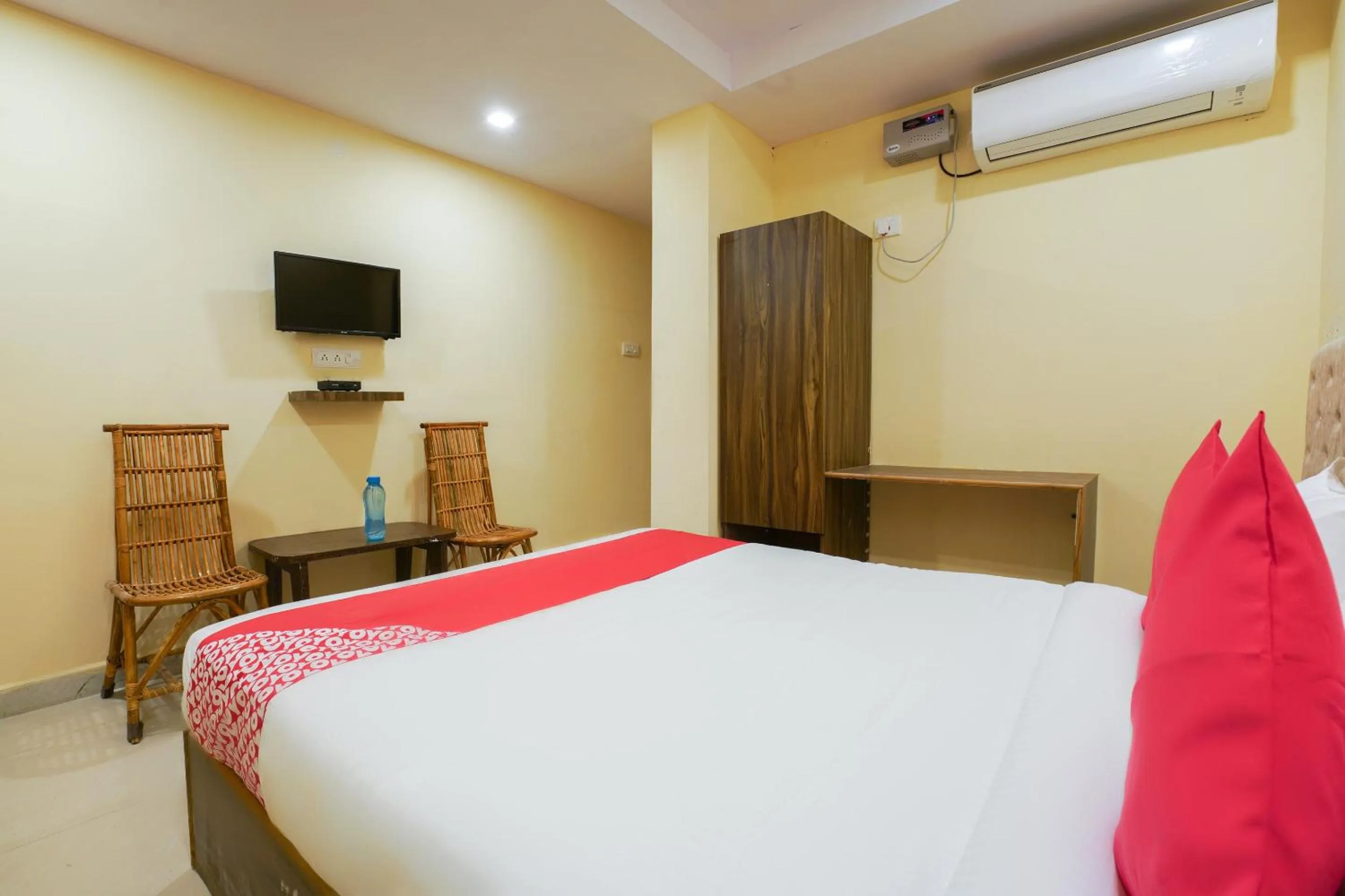Bedroom, Bed in Hotel O R Square Stay Near LB Nagar Metro