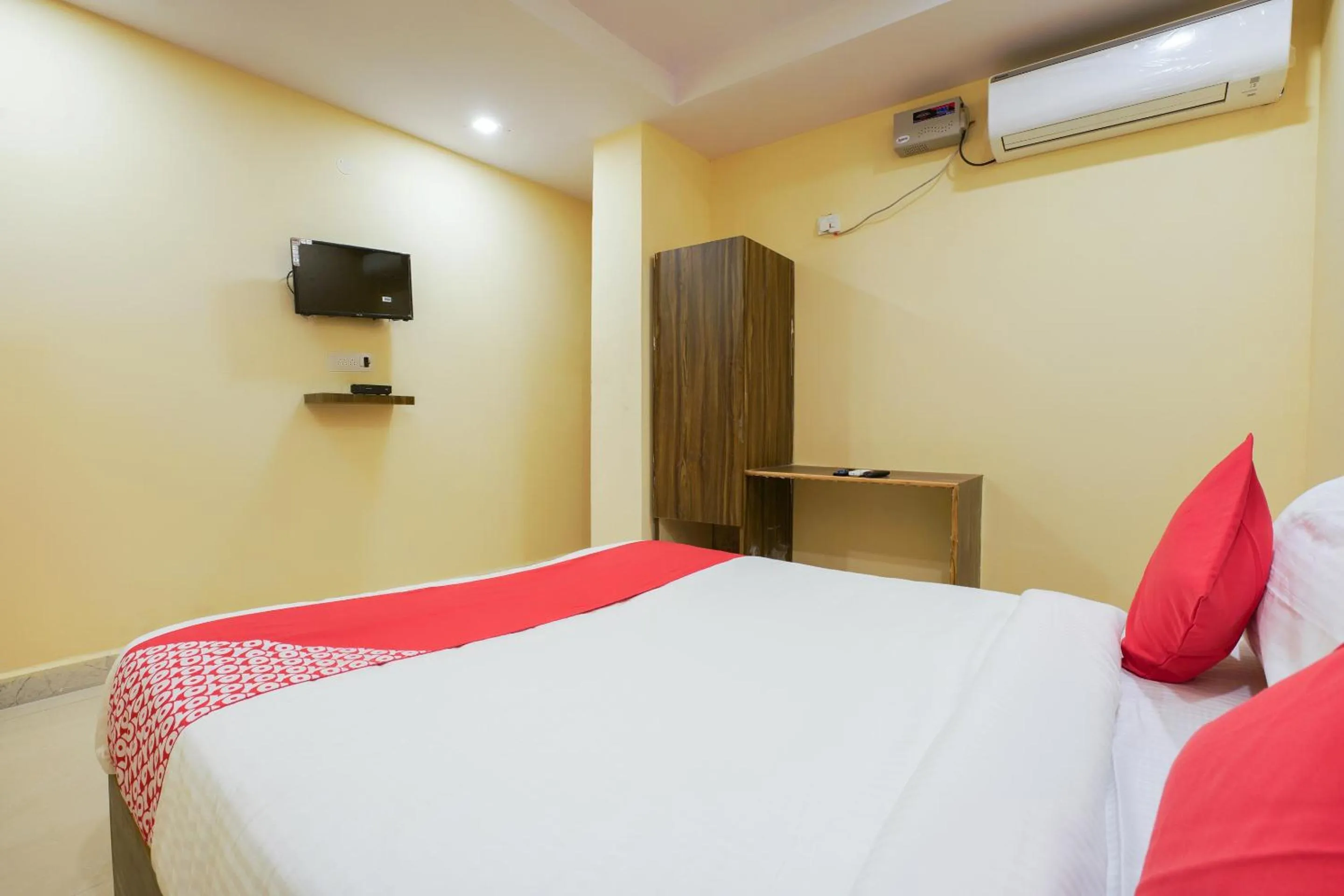 Bedroom, Bed in Hotel O R Square Stay Near LB Nagar Metro