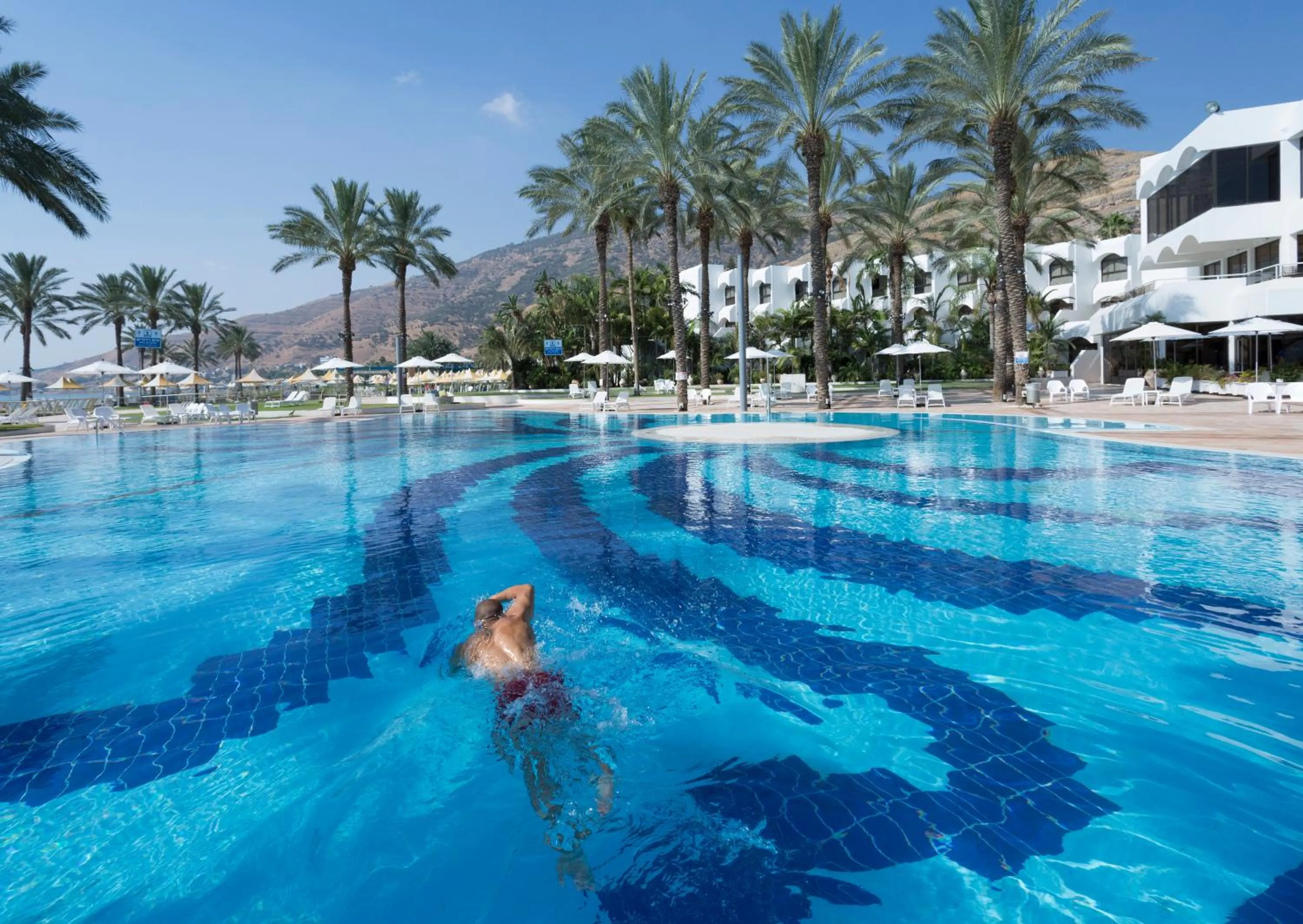 Pool view in Gai Beach Hotel