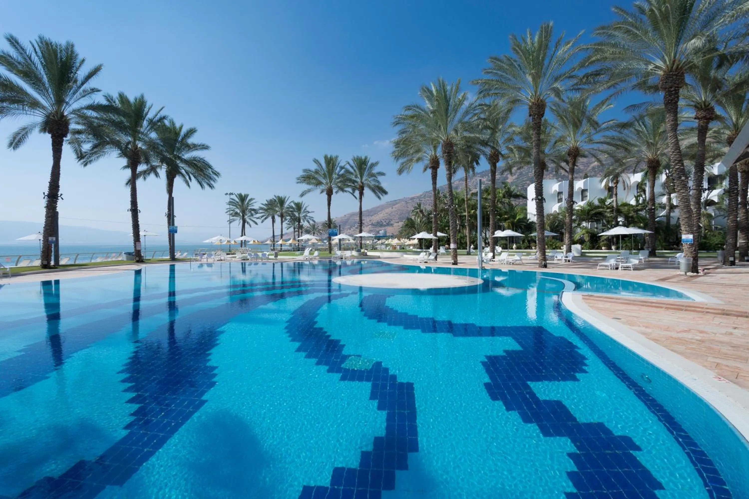Pool view in Gai Beach Hotel