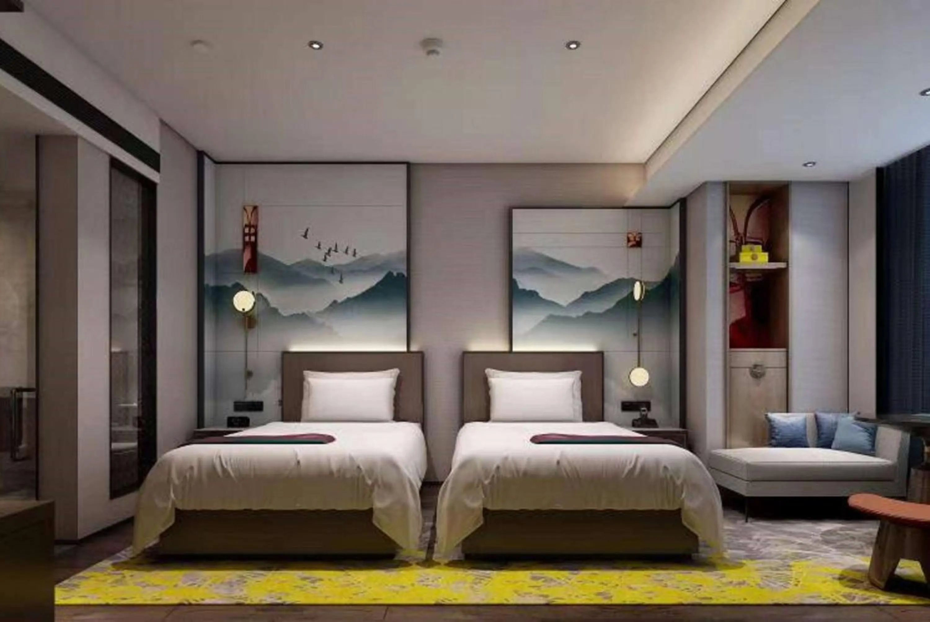 Photo of the whole room, Bed in Ramada by Wyndham Changsha Wuguang