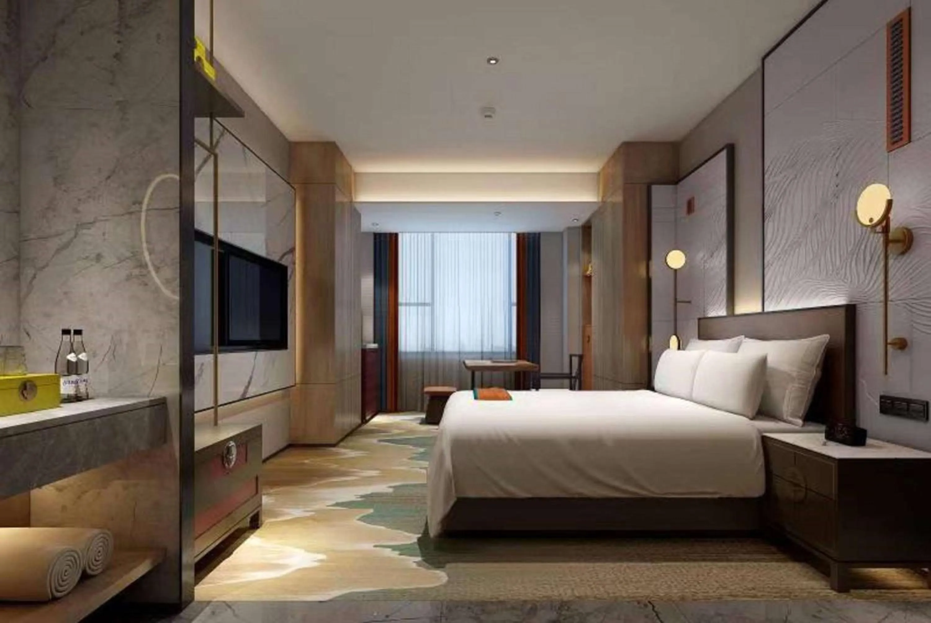 Photo of the whole room, Bed in Ramada by Wyndham Changsha Wuguang