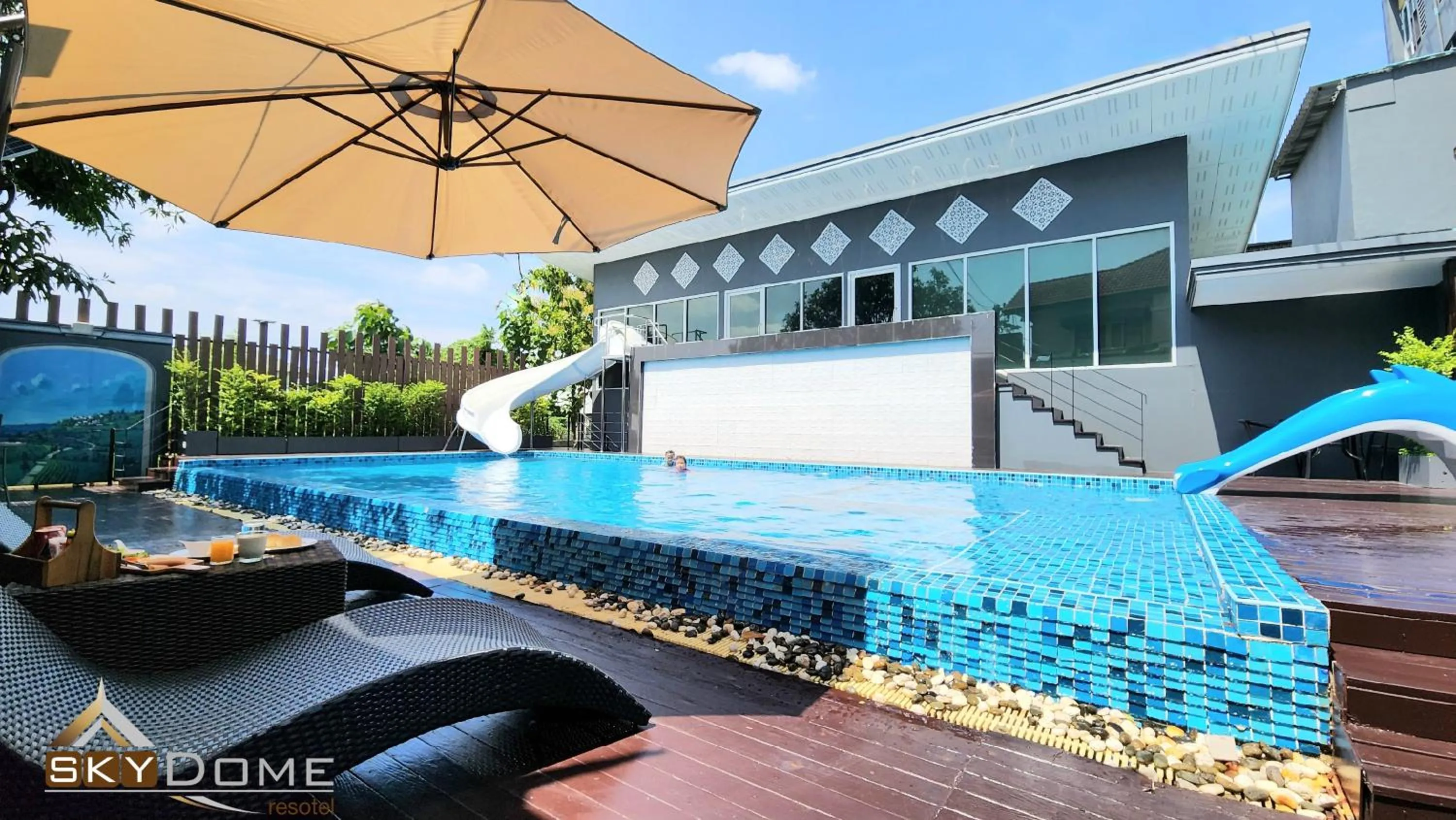 Swimming pool in Sky dome resotel - โรงแรมสกายโดม รีโซเทล