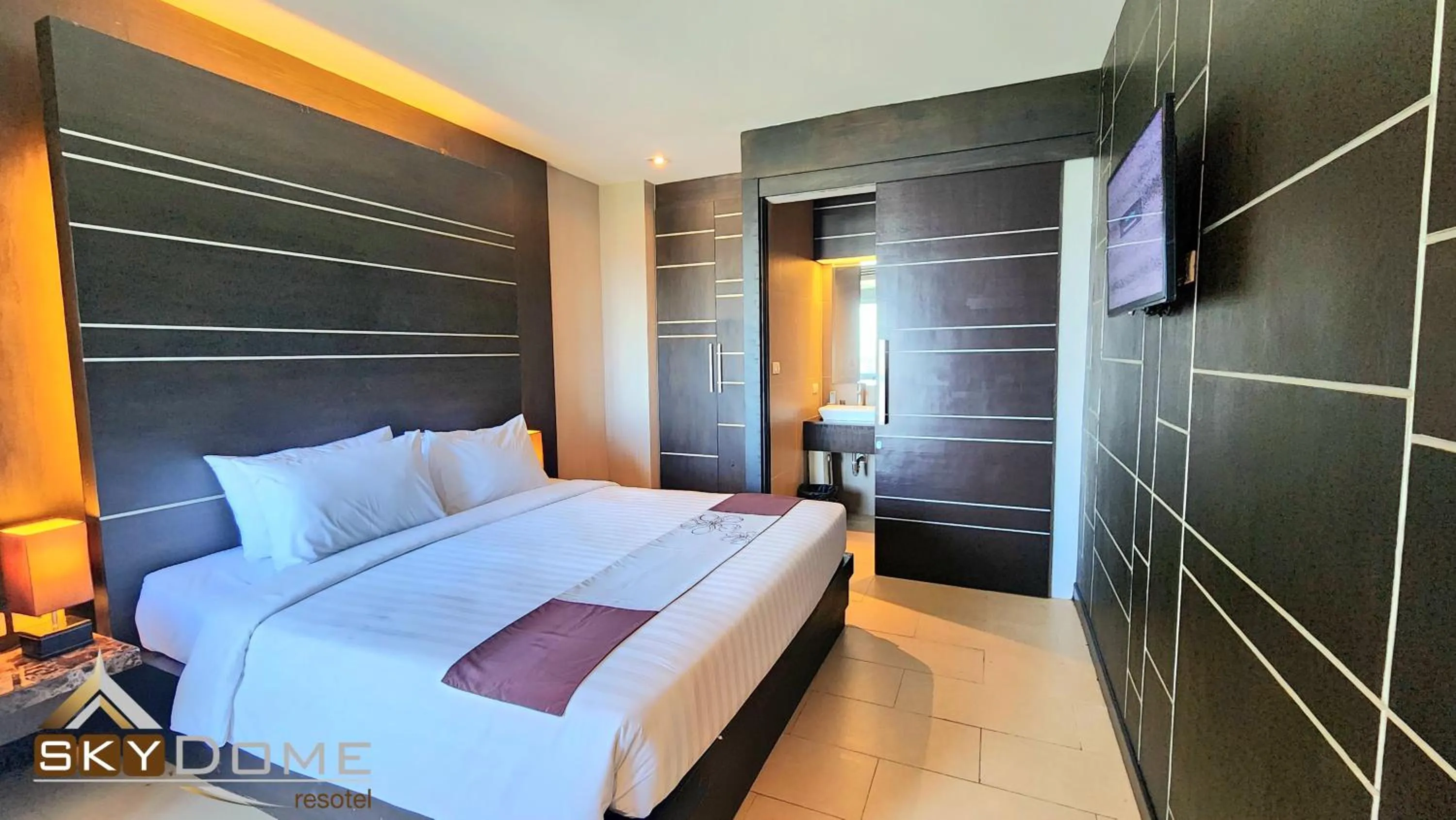 Bed in Sky dome resotel - โรงแรมสกายโดม รีโซเทล