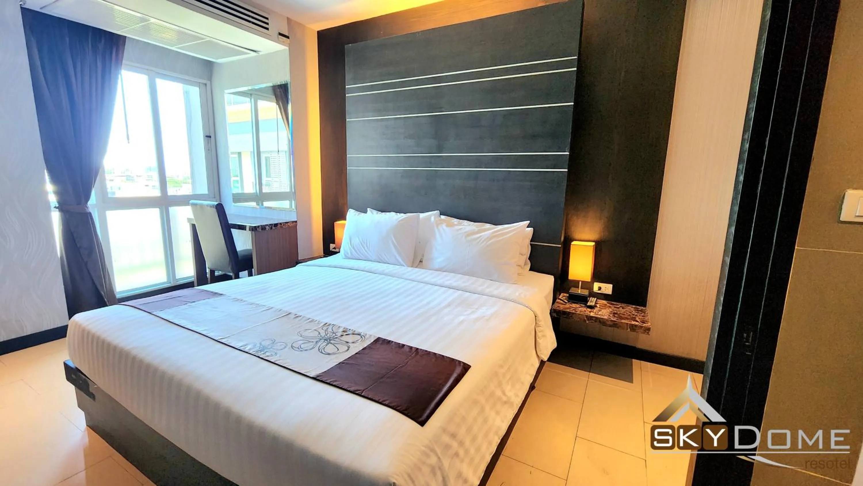 Bed in Sky dome resotel - โรงแรมสกายโดม รีโซเทล