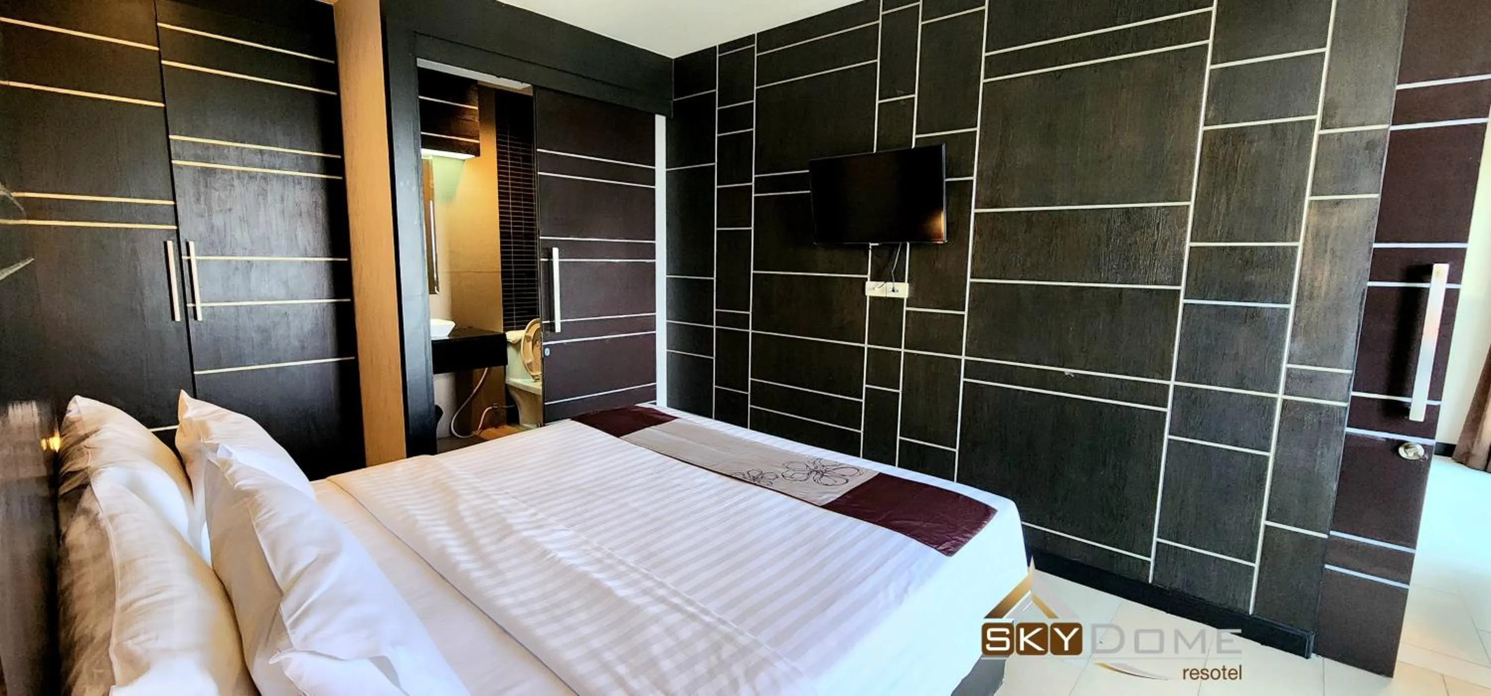 Bed in Sky dome resotel - โรงแรมสกายโดม รีโซเทล