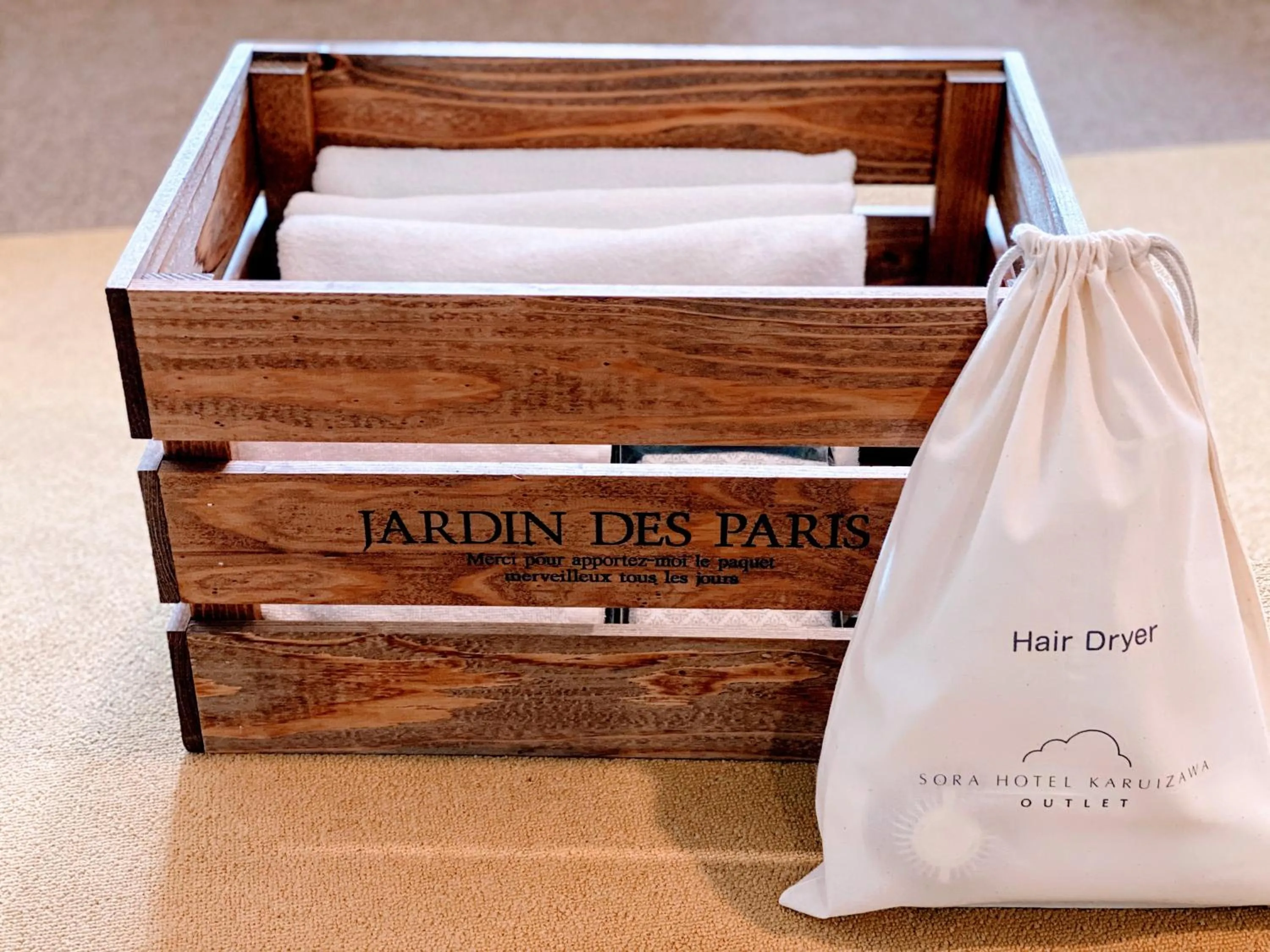 Decorative detail in Sora Hotel Karuizawa Outlet