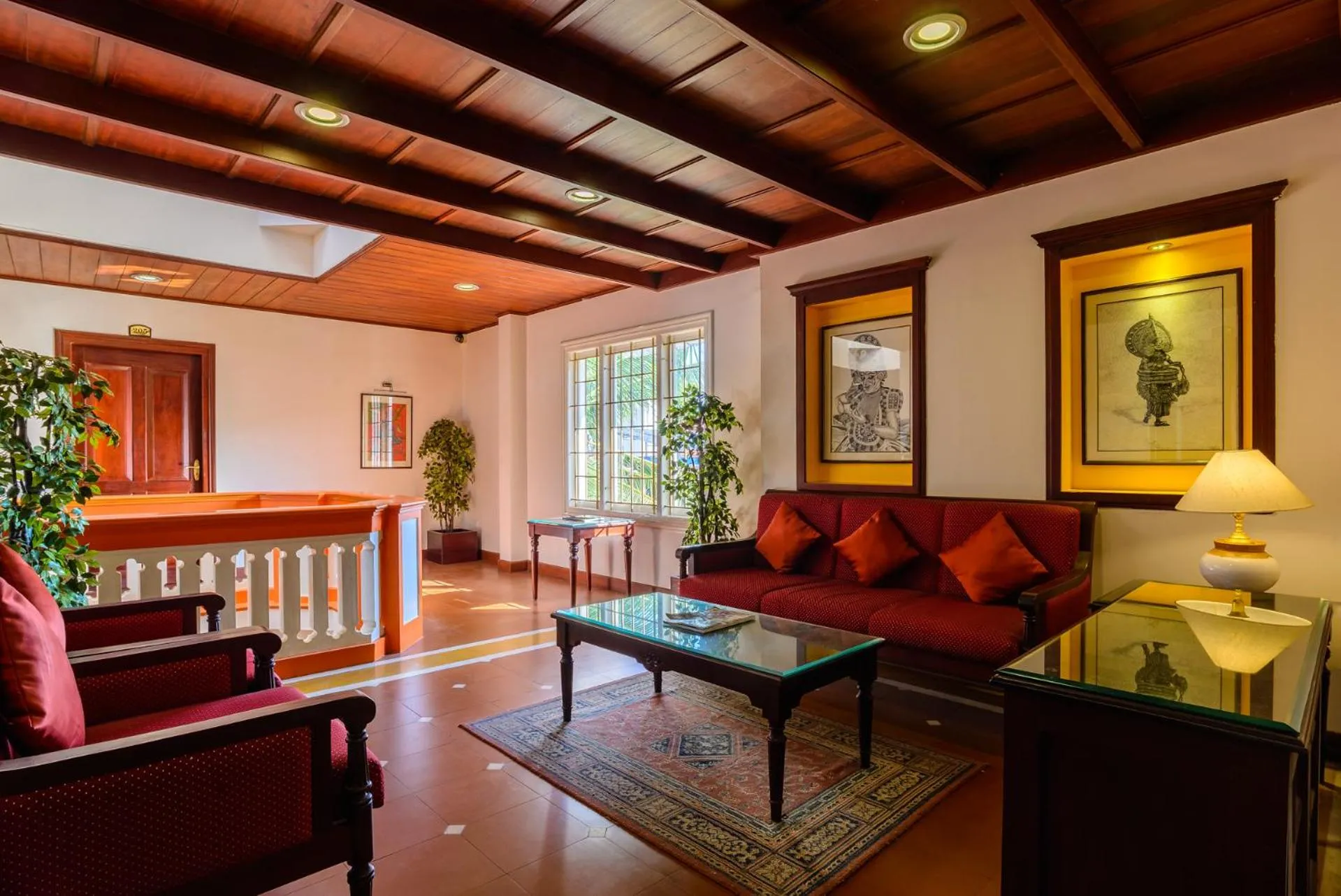 Seating area in Hotel Arches