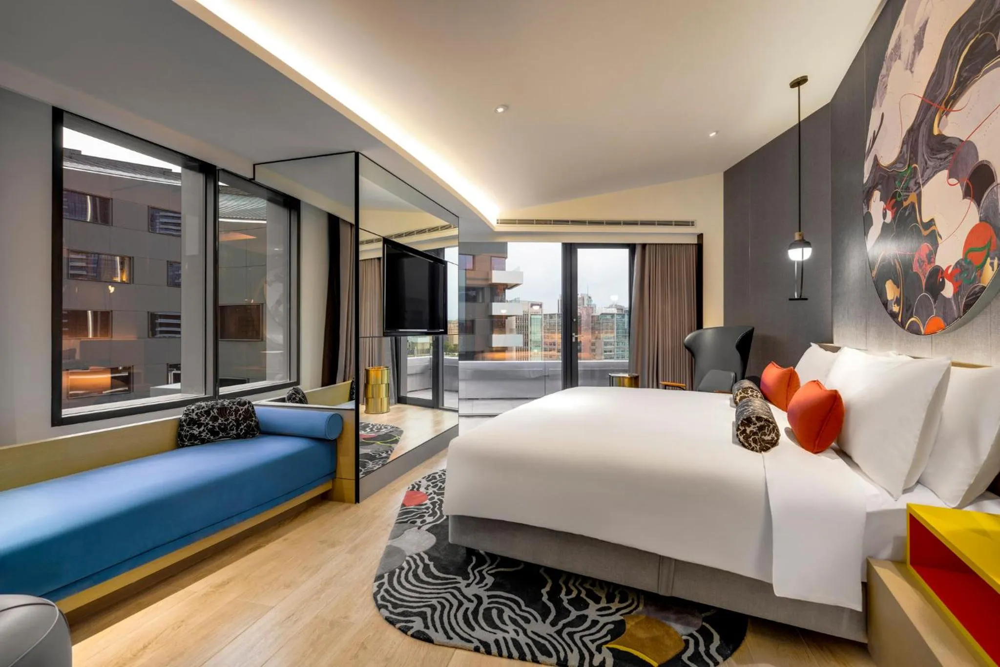 Photo of the whole room, Bed in Hotel Indigo Taipei North by IHG