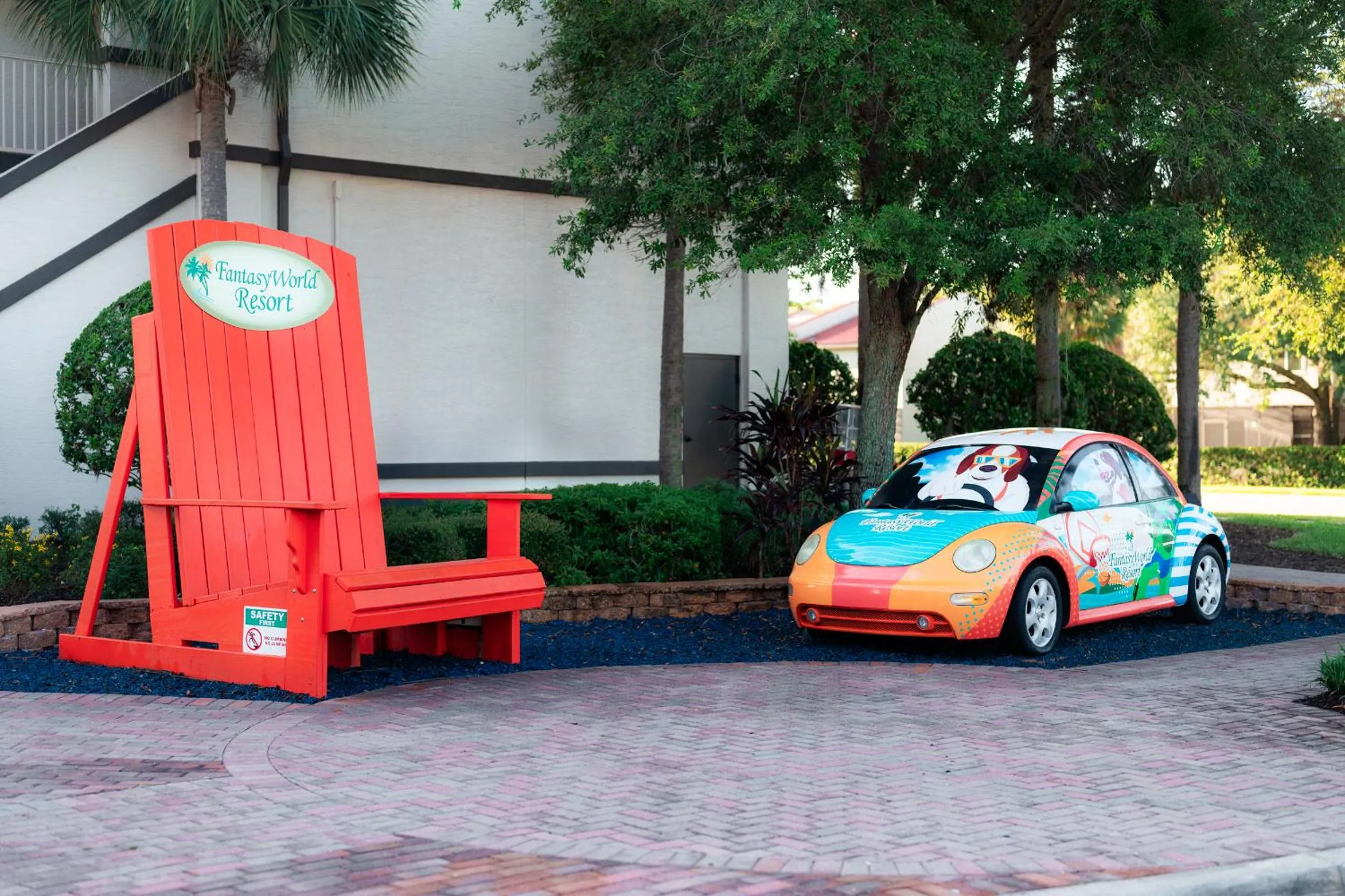 Facade/entrance in FantasyWorld Resort