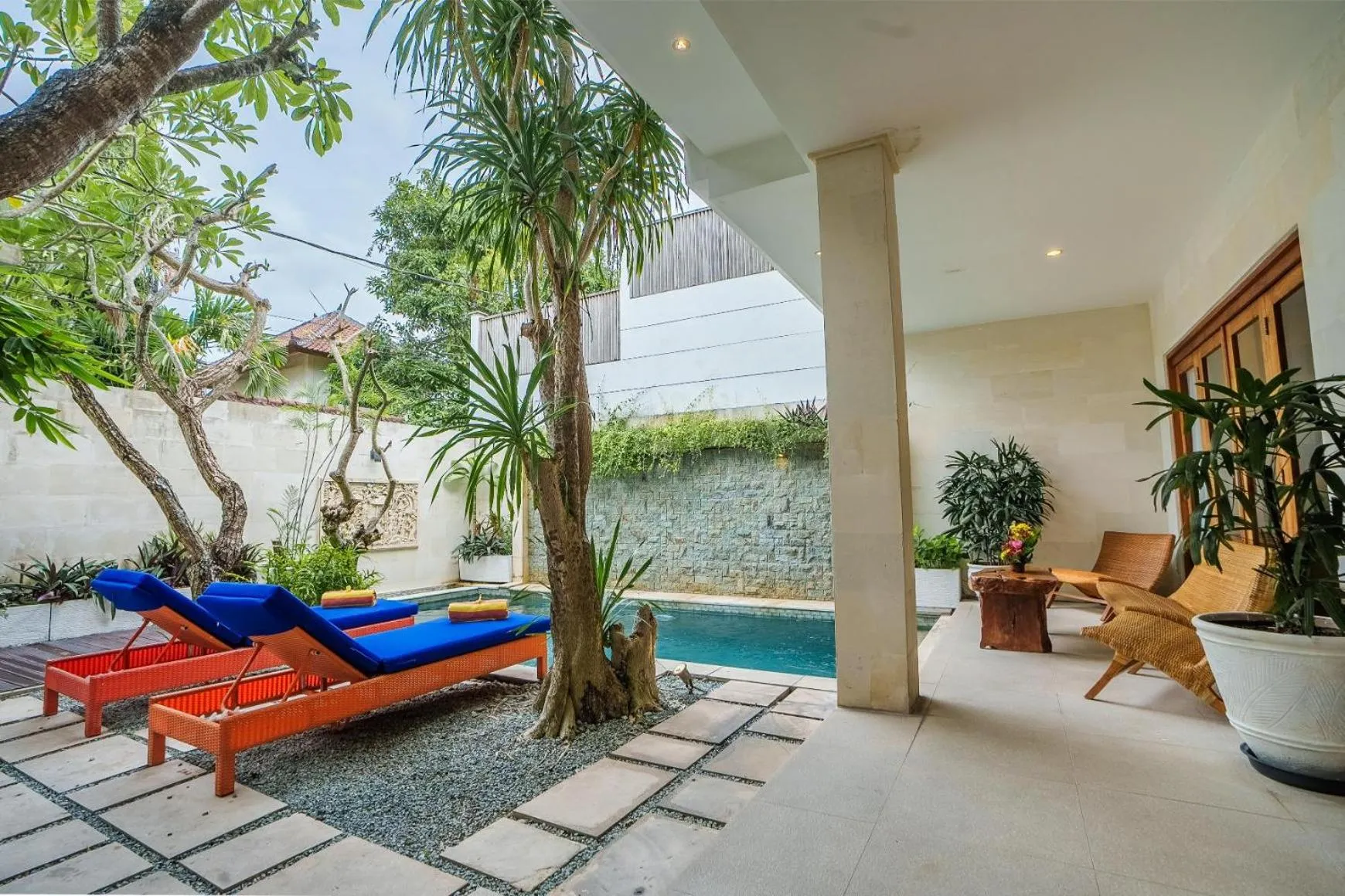 Seating area in Villa Orange 3BR Seminyak by Exotic Bali Properties