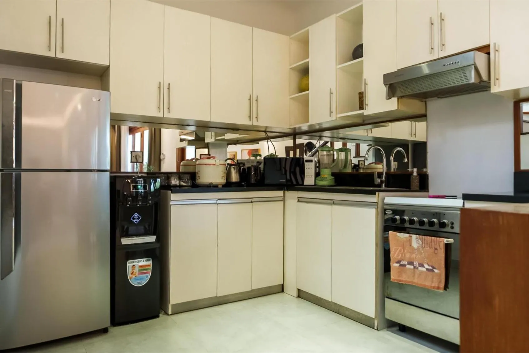 Kitchen or kitchenette in Villa Orange 3BR Seminyak by Exotic Bali Properties