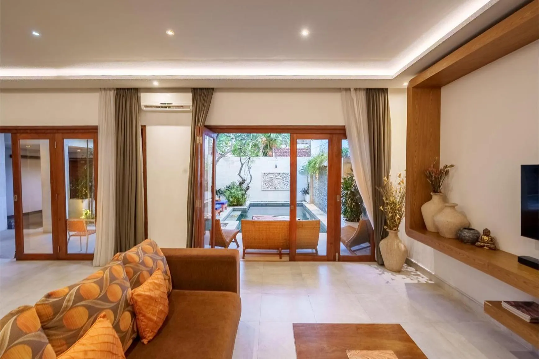 Living room in Villa Orange 3BR Seminyak by Exotic Bali Properties