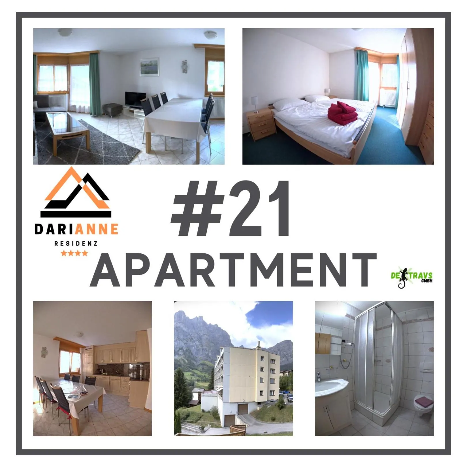 Three-Bedroom Apartment with Mountain View in Residenz Darianne Leukerbad