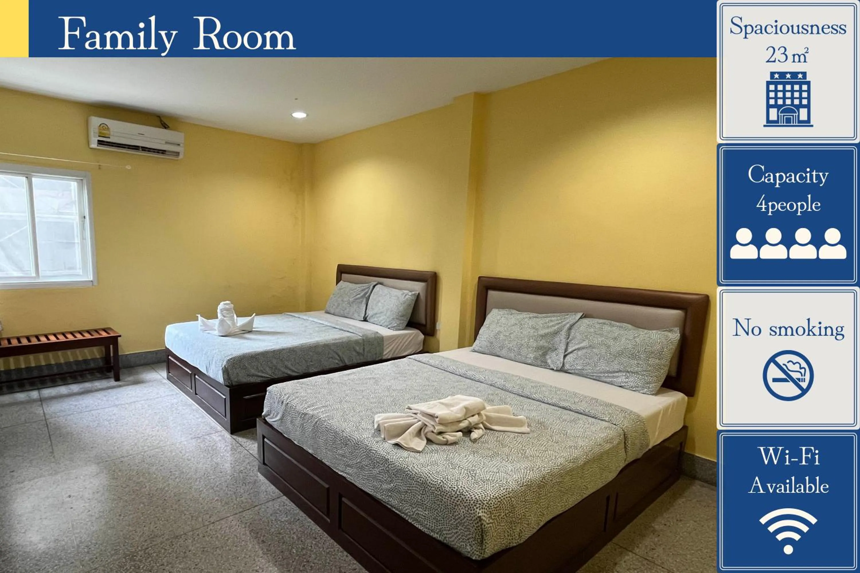 Standard Queen Room with Two Queen Beds in Excel Hotel Bangkok former Sri Krungthep Hotel