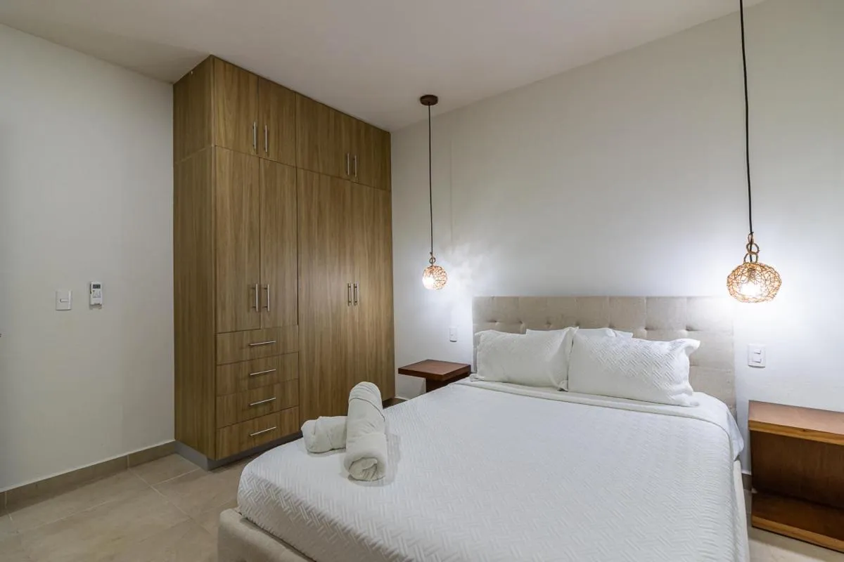 Bed in Elementus Tulum