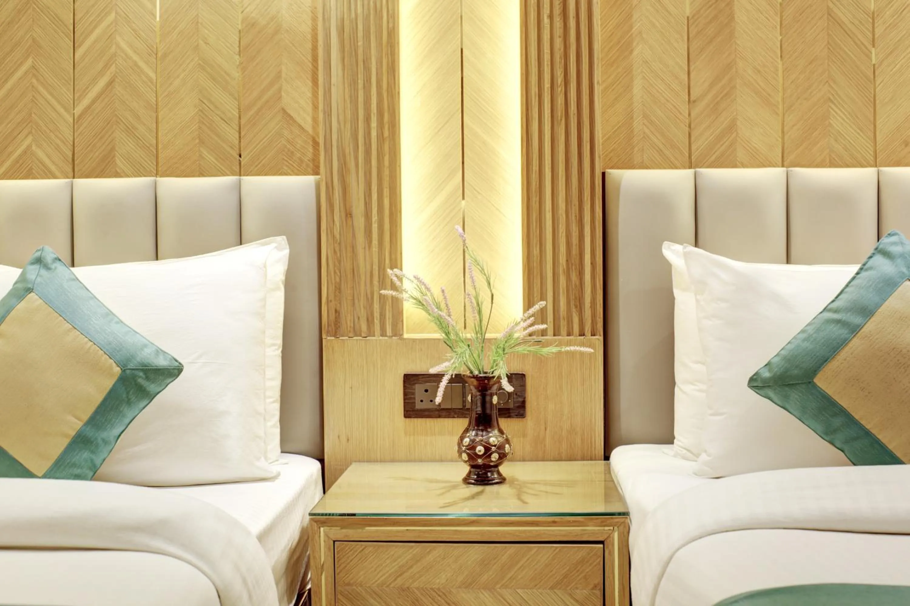 Bedroom, Bed in Hotel Krishna Plaza Just Near New Delhi Station And Connaught Place By M S Hospitality