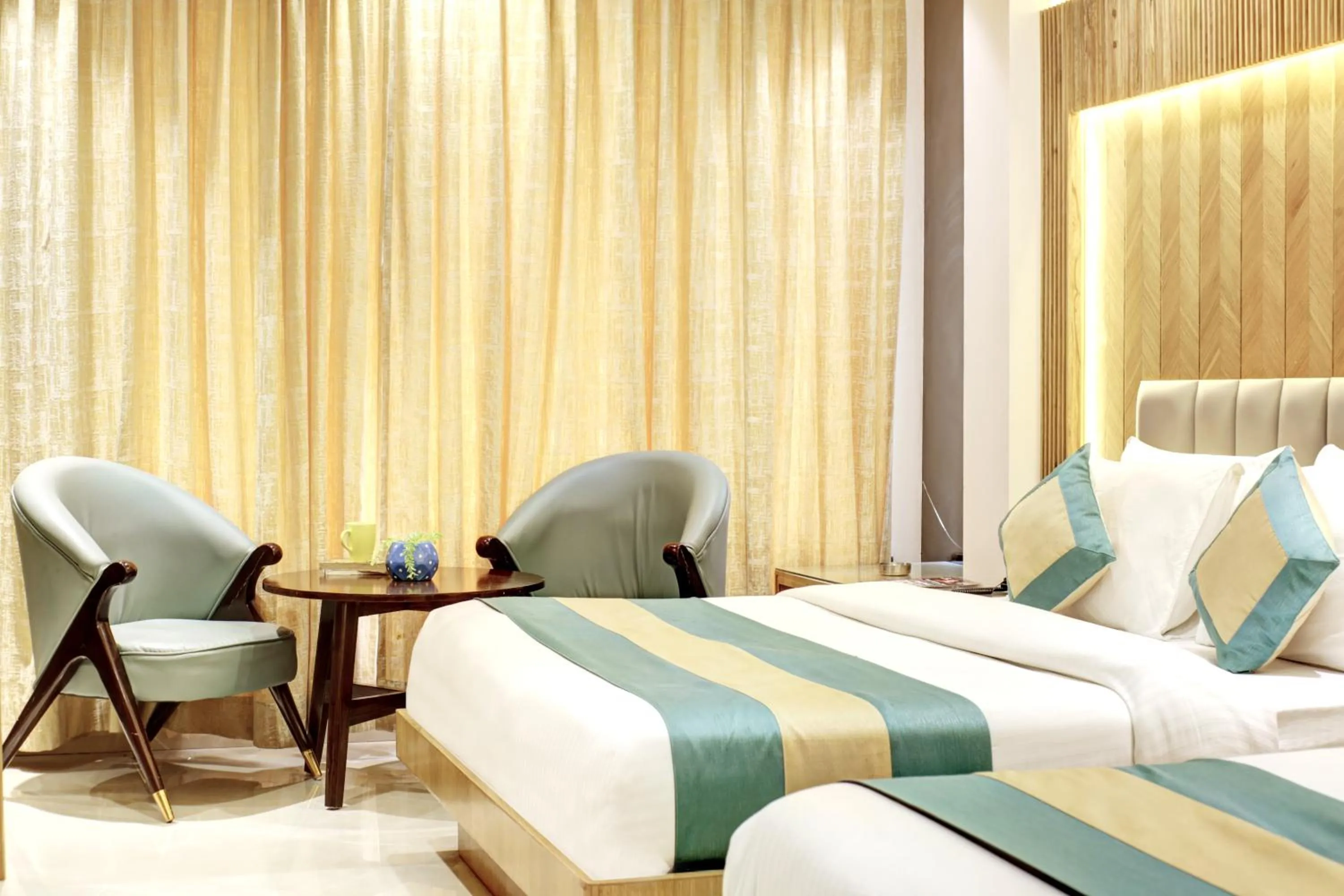 Bedroom, Bed in Hotel Krishna Plaza Just Near New Delhi Station And Connaught Place By M S Hospitality