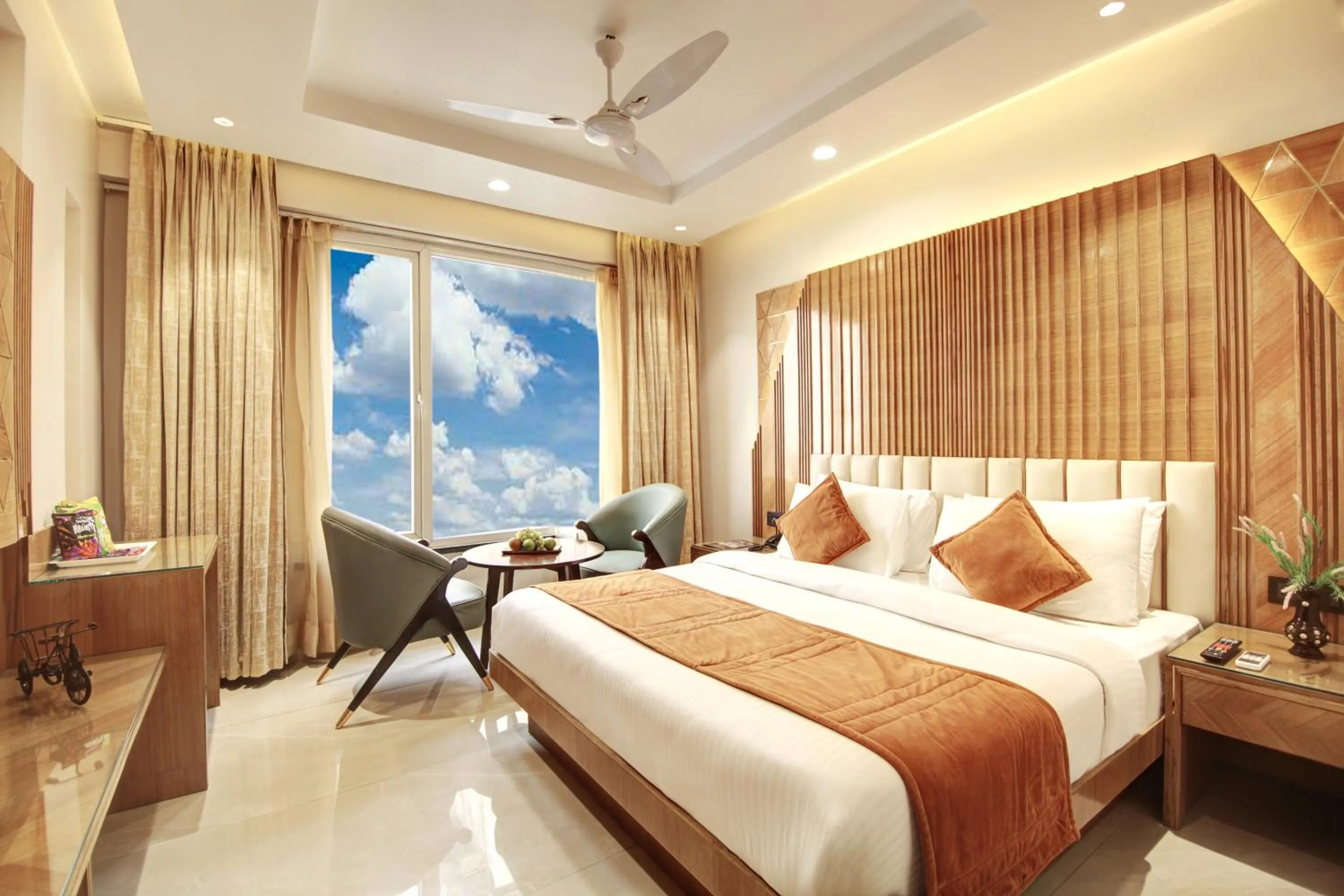 Bedroom, Bed in Hotel Krishna Plaza Just Near New Delhi Station And Connaught Place By M S Hospitality