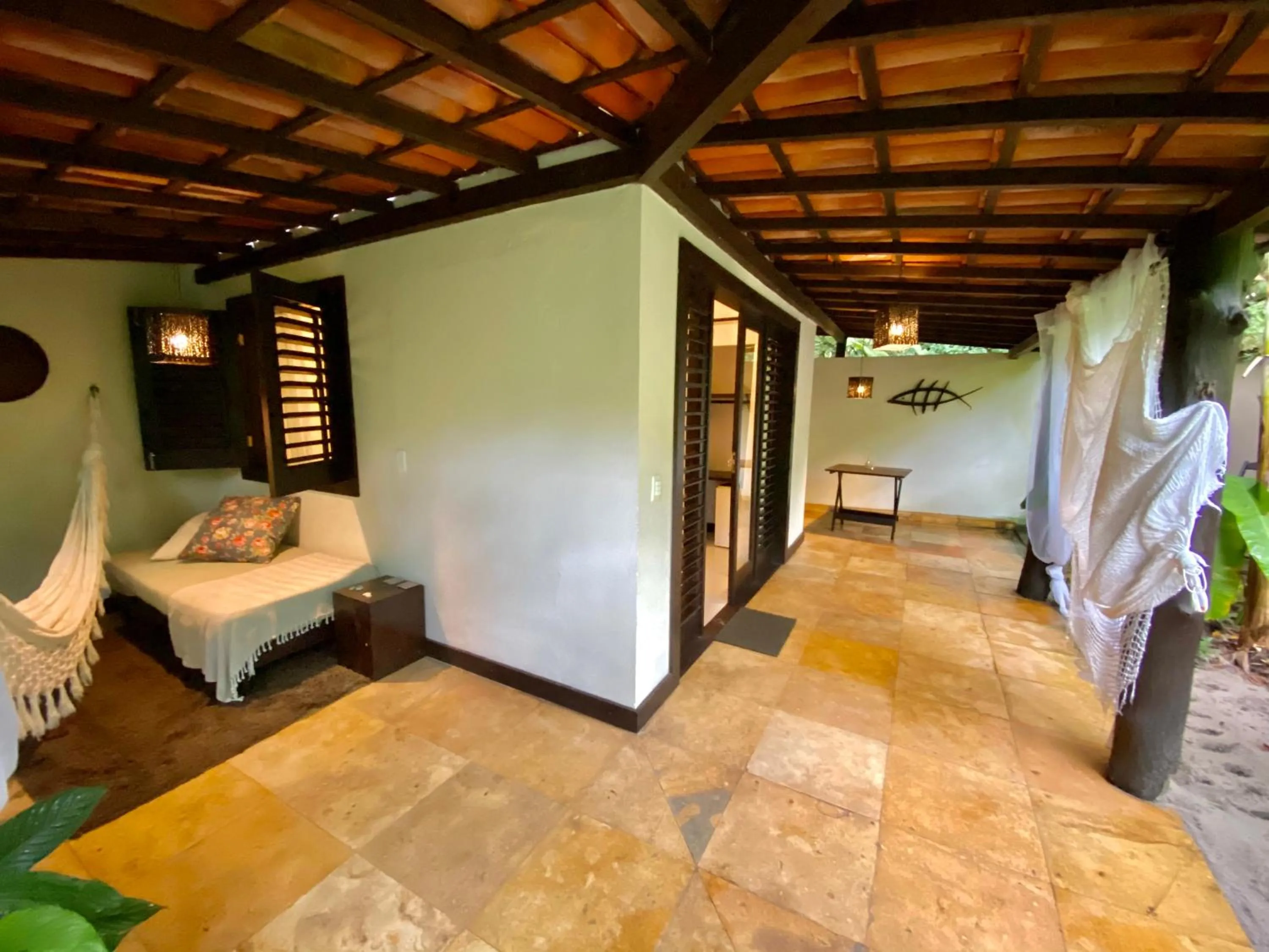 Balcony/Terrace, Bed in Mangueira Boutique Hotel Moreré